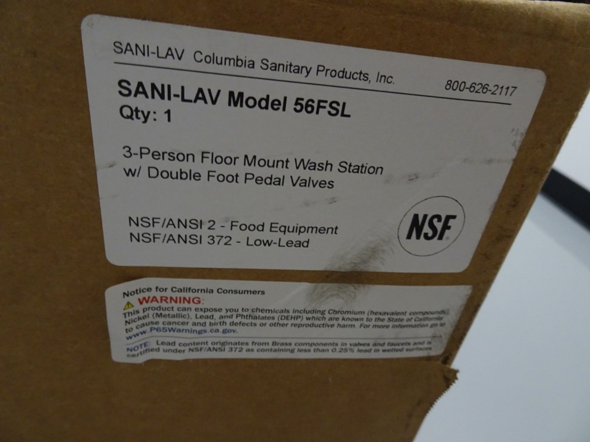 (2) Sani-Lav Mdl 56FSL 3-Person SS Sinks - Image 2 of 3