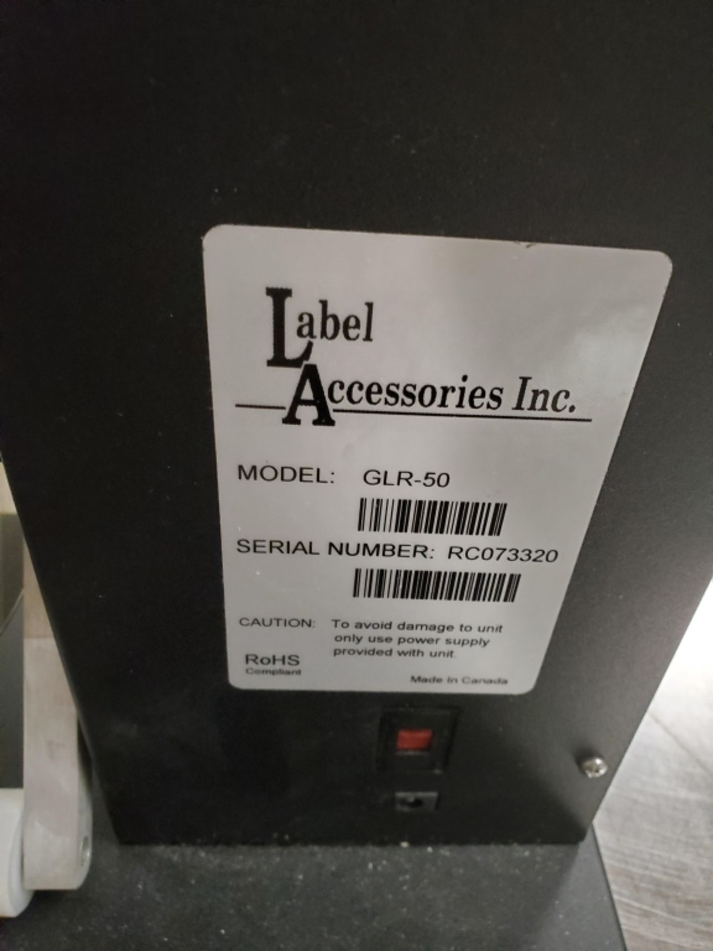 Label Accessories Model GLR-50 Label Rewinder - Image 3 of 3