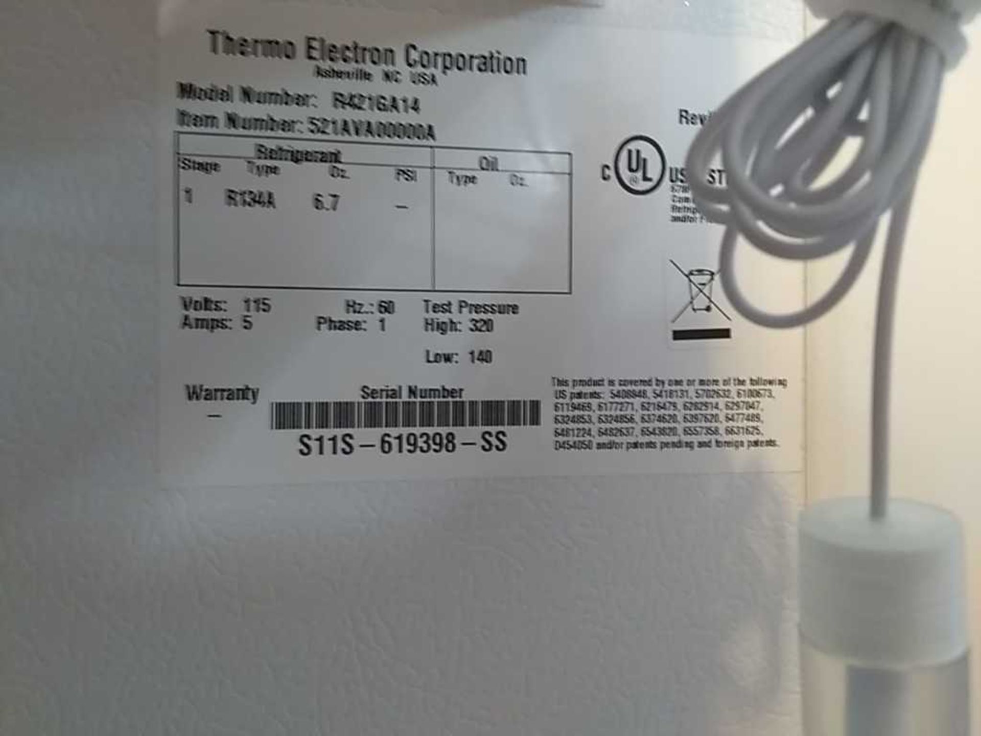 VWR Model R421GA14 Single-Door General Purpose Lab Refrigerator - Image 3 of 3