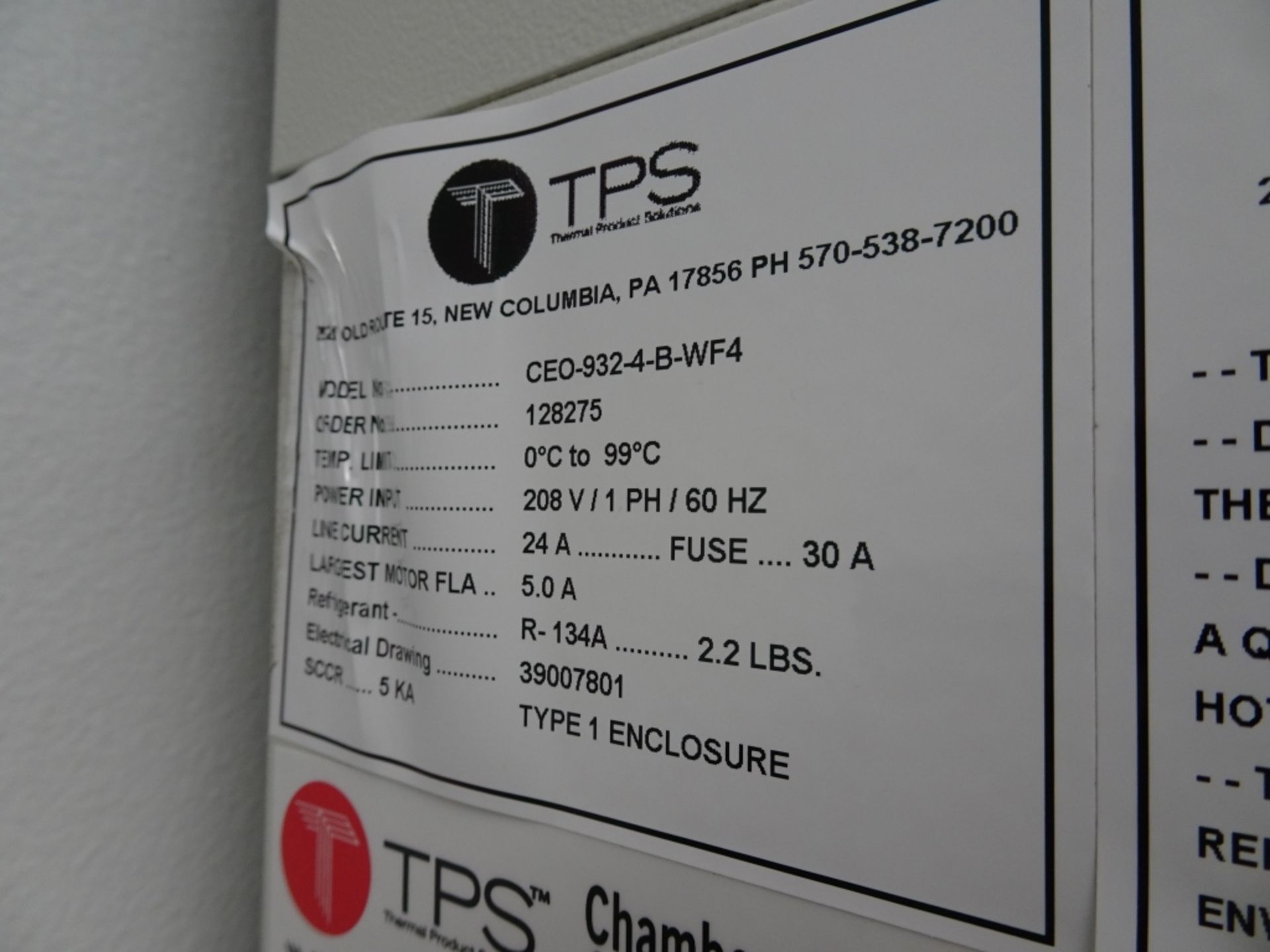 TPS / Lunaire Environmental Chamber - Image 7 of 7