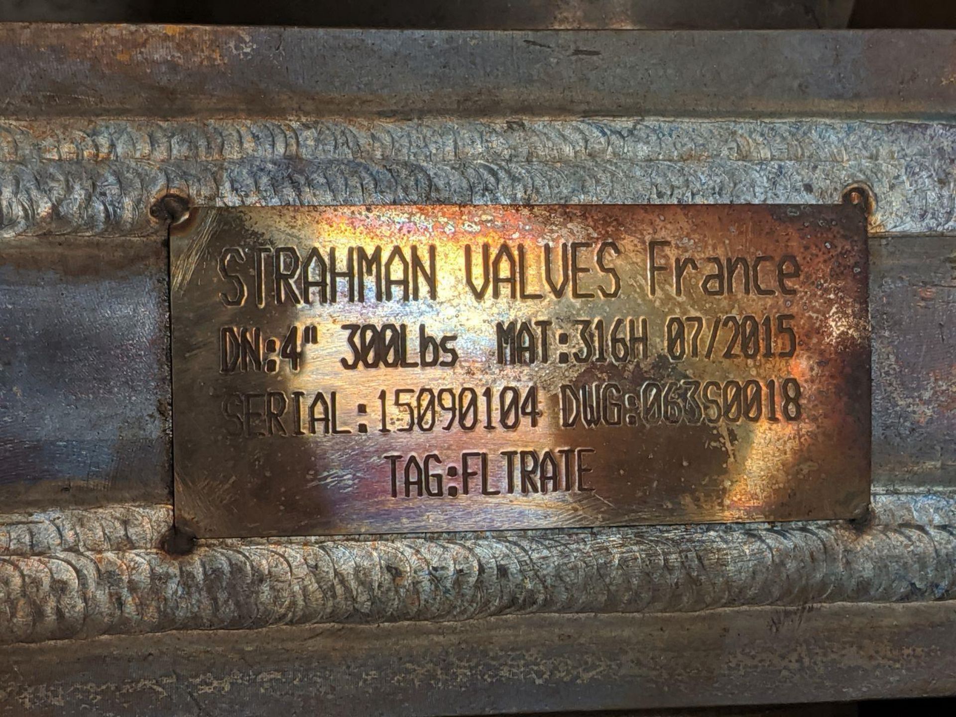 Strahman 4" 316H Manual Sodium Valve - Image 2 of 2
