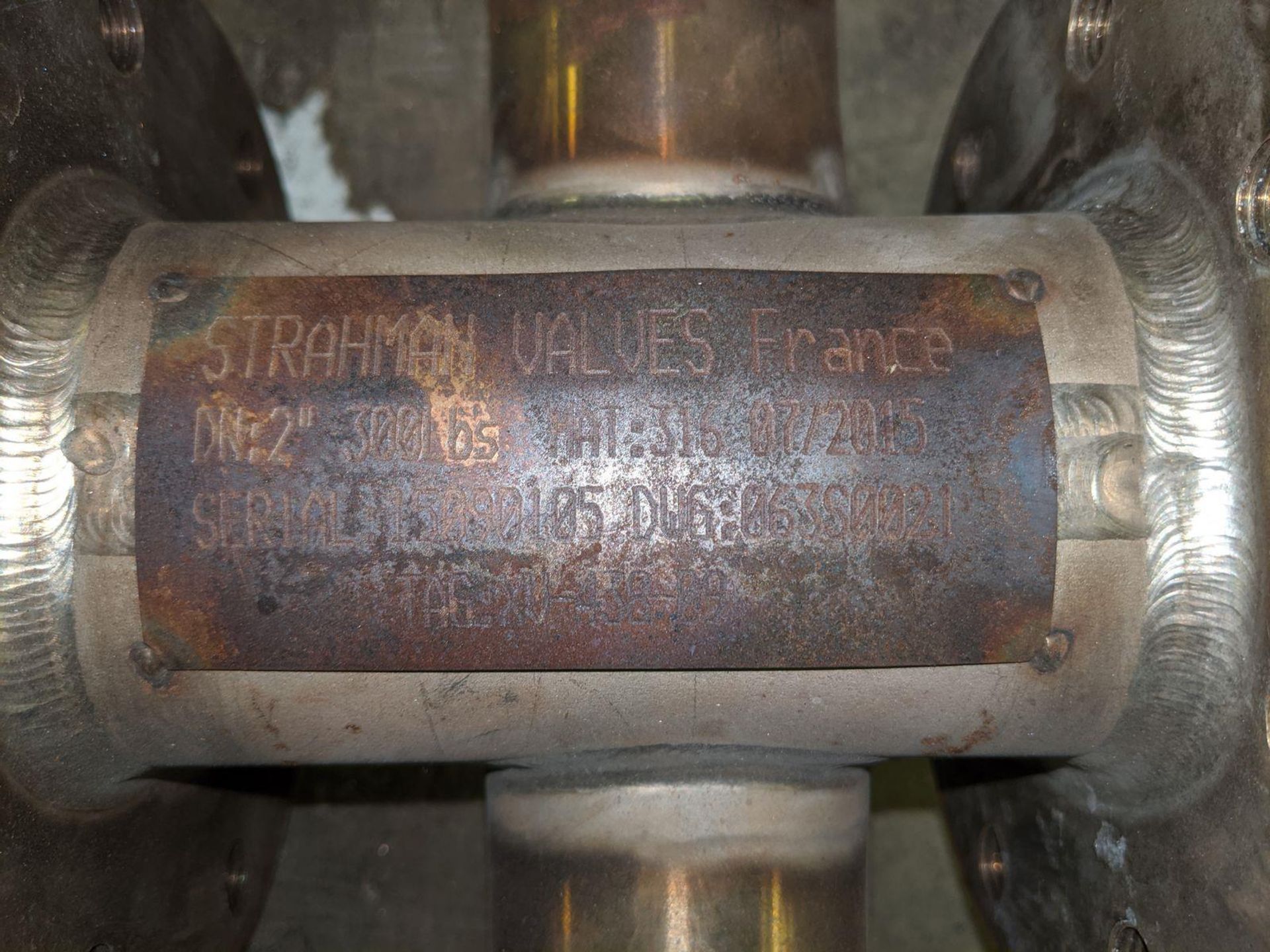 Strahman 2" 316 Pnuematic Actuated Sodium Valve - Image 2 of 2