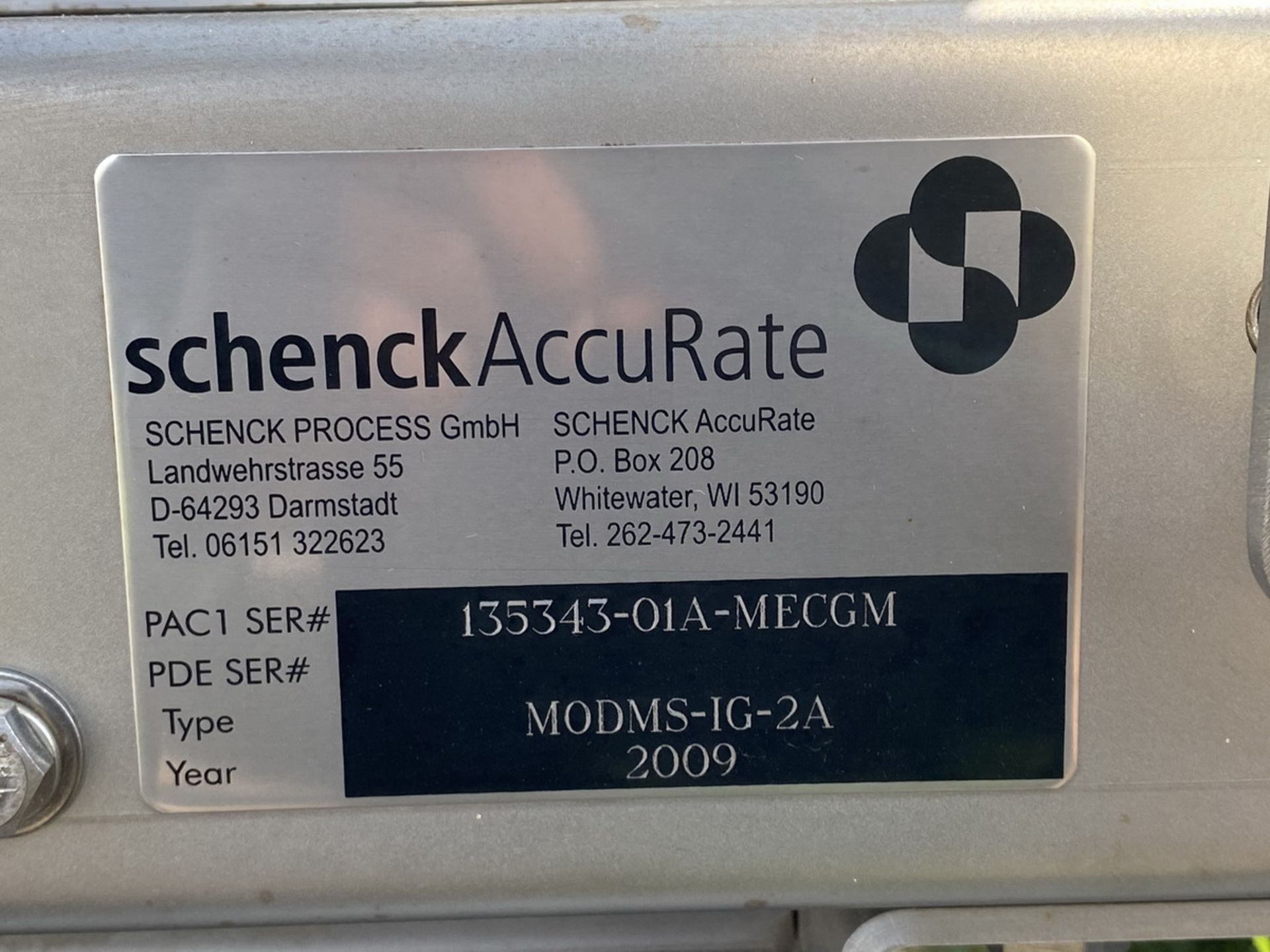 Schenk AccuTate Type M0DMS-IG-2A S/S Loss In-Weight Feeder - Image 5 of 6