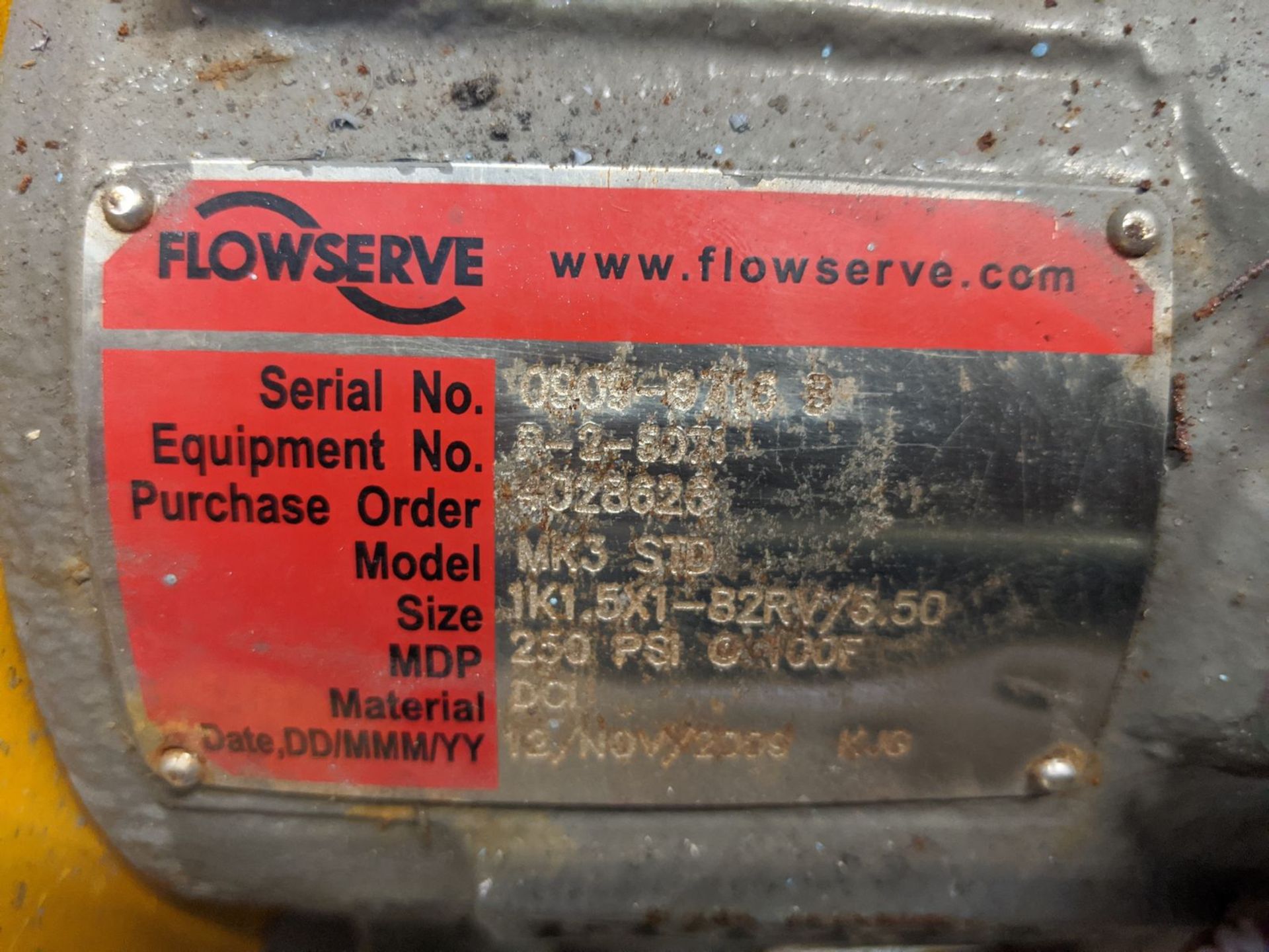 Flowserve Model MK3STD 10 HP Centrifugal Pump - Image 2 of 3