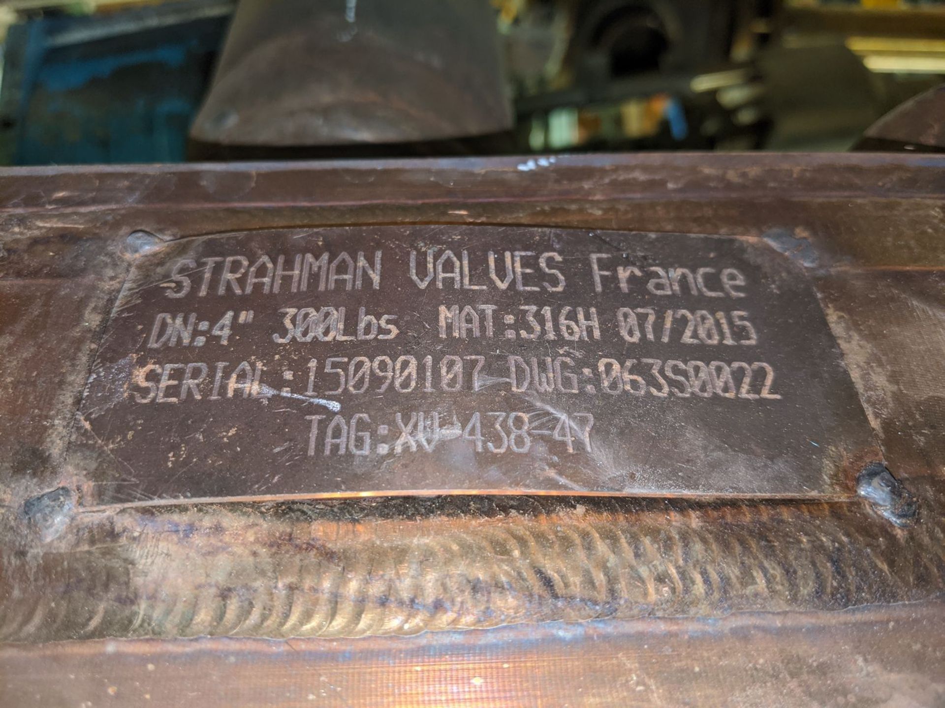 Strahman 4" 316H Pnuematic Actuated Sodium Valve - Image 2 of 2