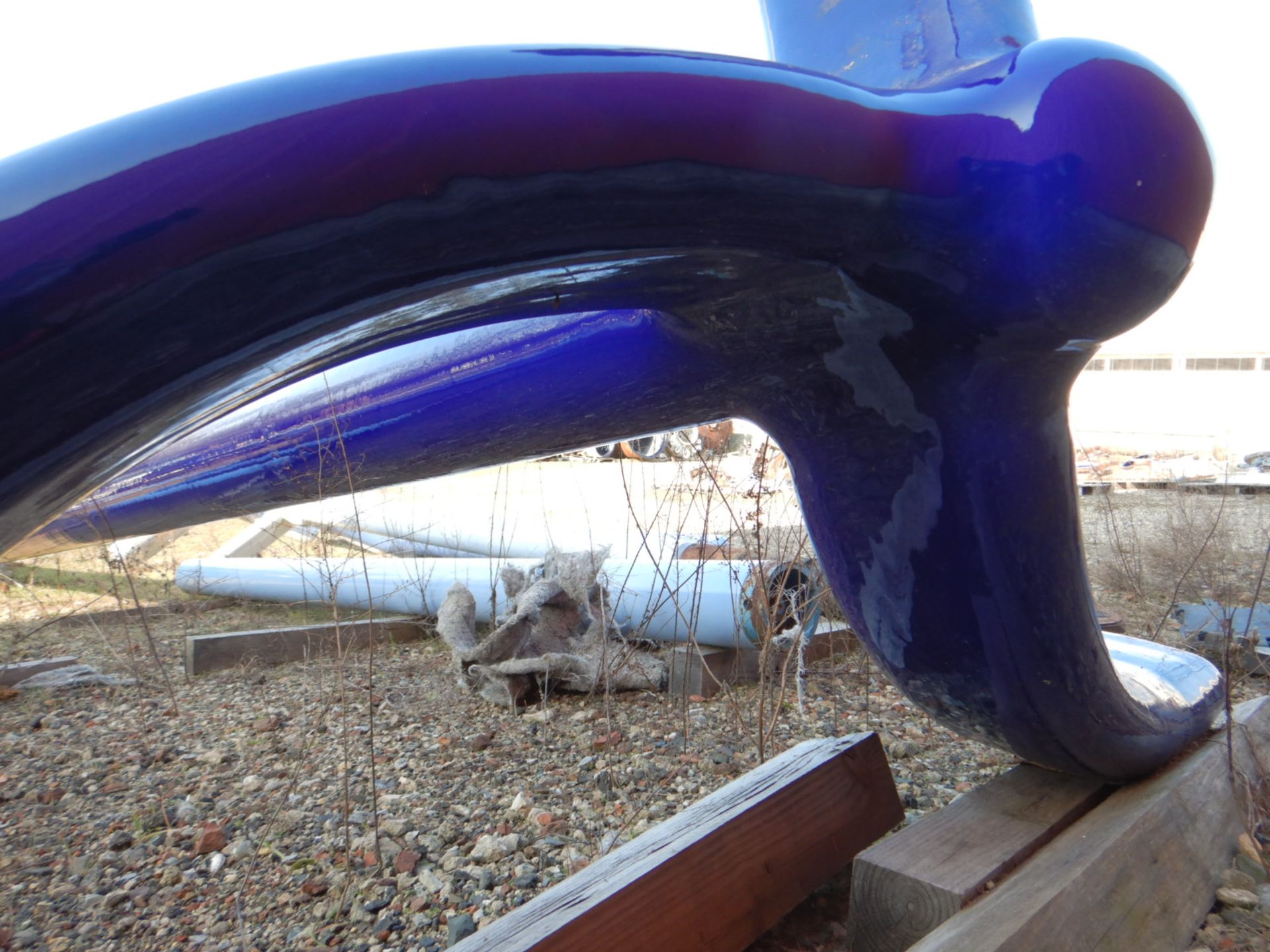 DTW Glass Lined 3-Blade Retreat Curve Agitator. 291" long X 7.5" diameter X 76" span. - Image 6 of 12