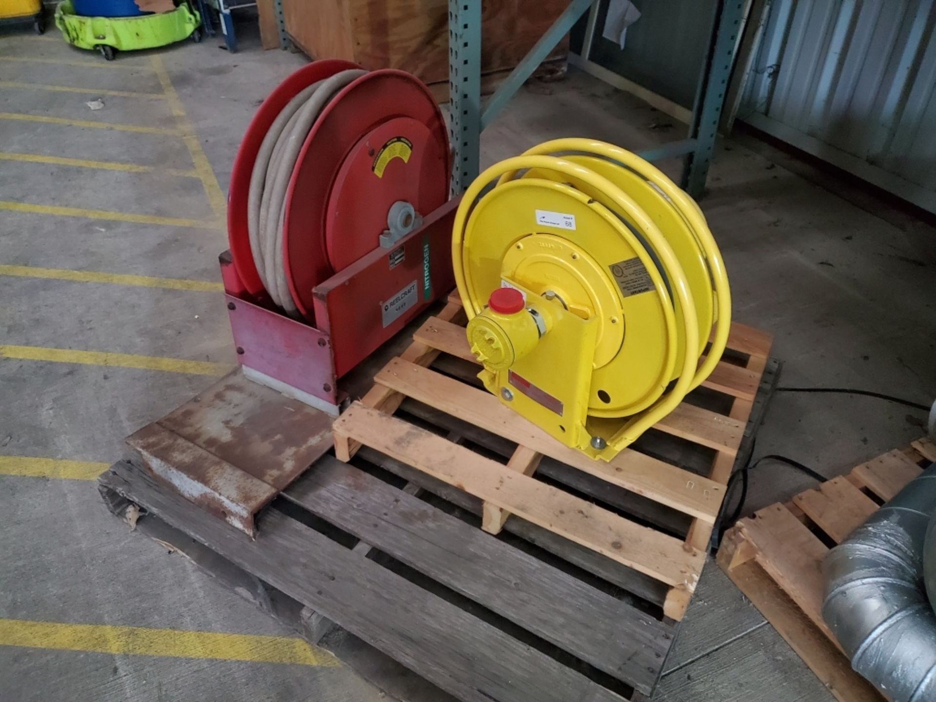 (2) Retractable Hose and Electric Cord Reel