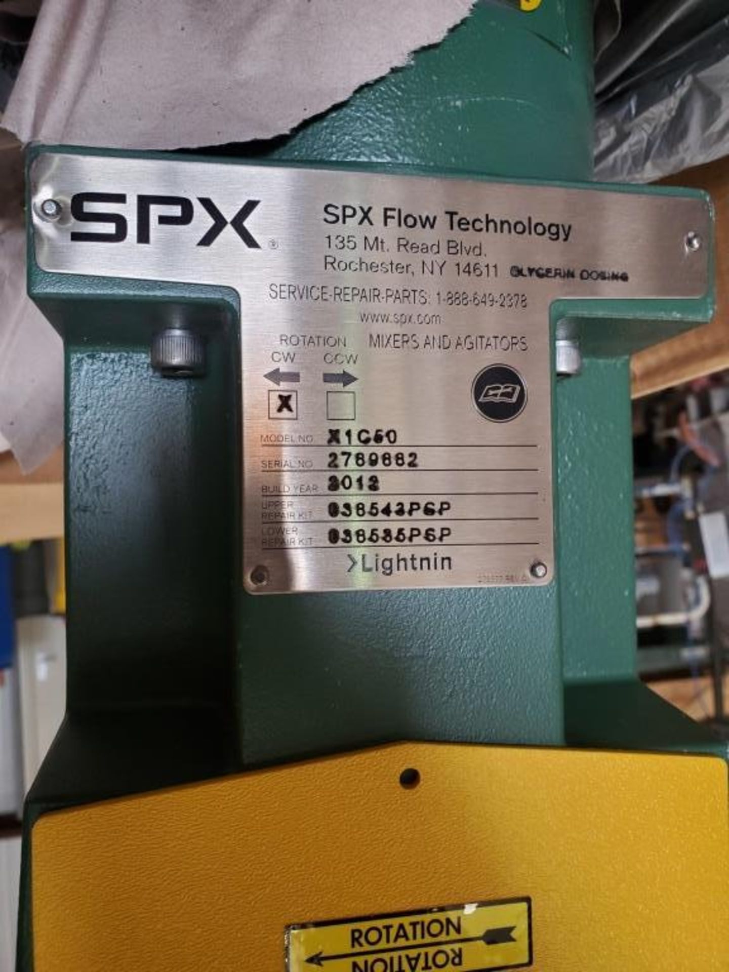 2012 SPX Flow Technology .5HP Lightnin Mixer Head - Image 6 of 7