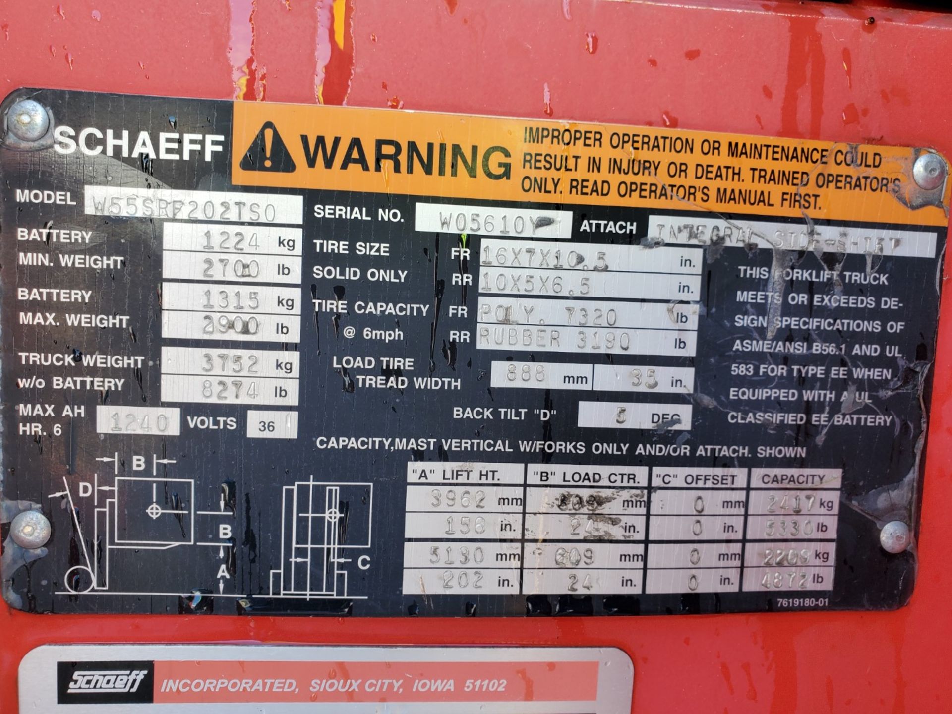 Schaeff Electric Forklift Truck - Image 2 of 2