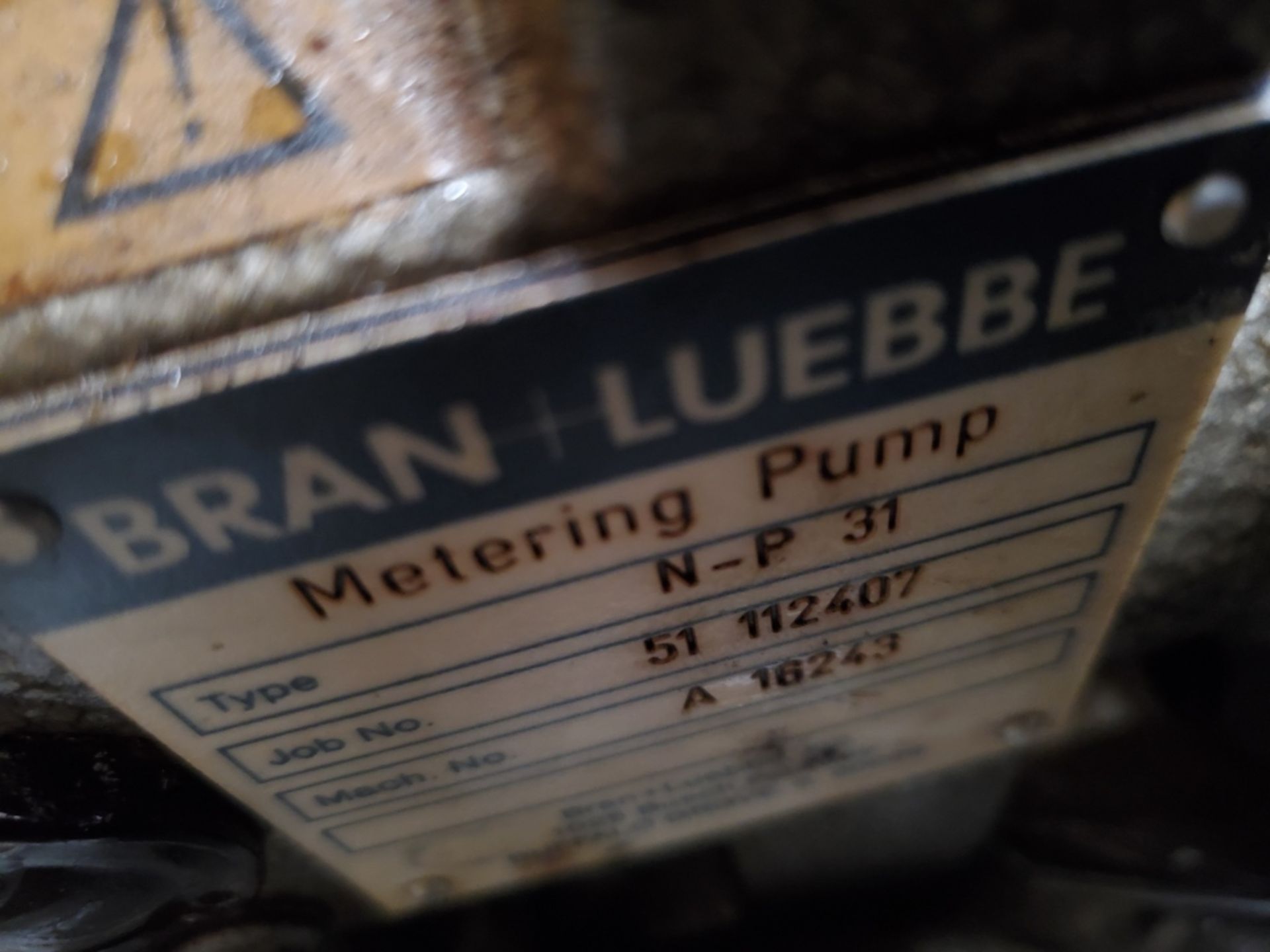 Bran Luebbe Model N-P 31 Metering Pump - Image 5 of 6