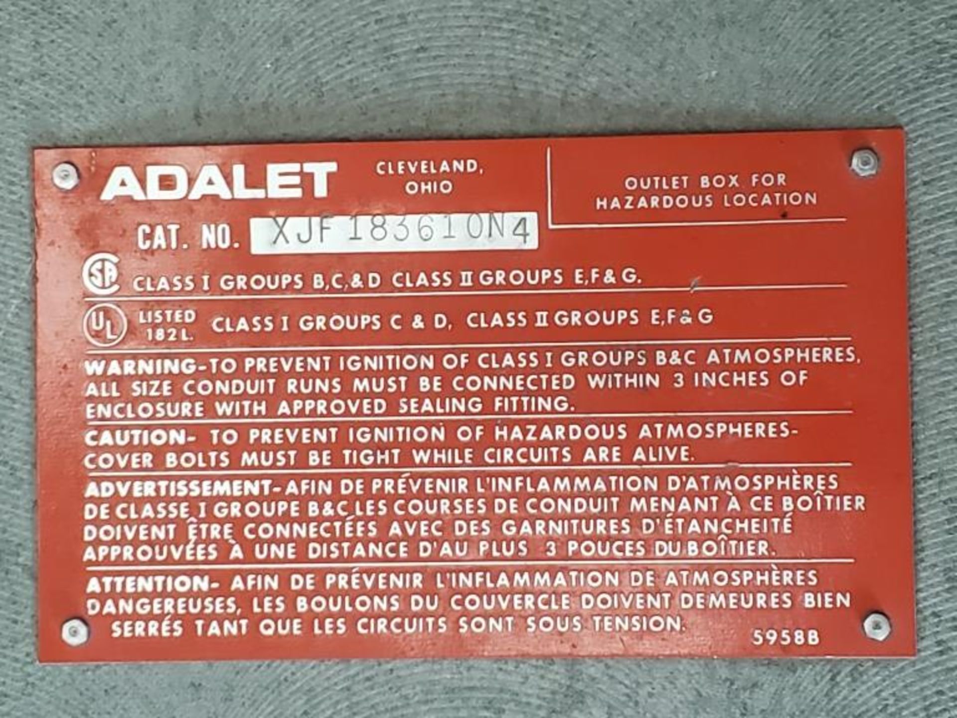 Adalet Model XJF183610N4 - Image 7 of 9