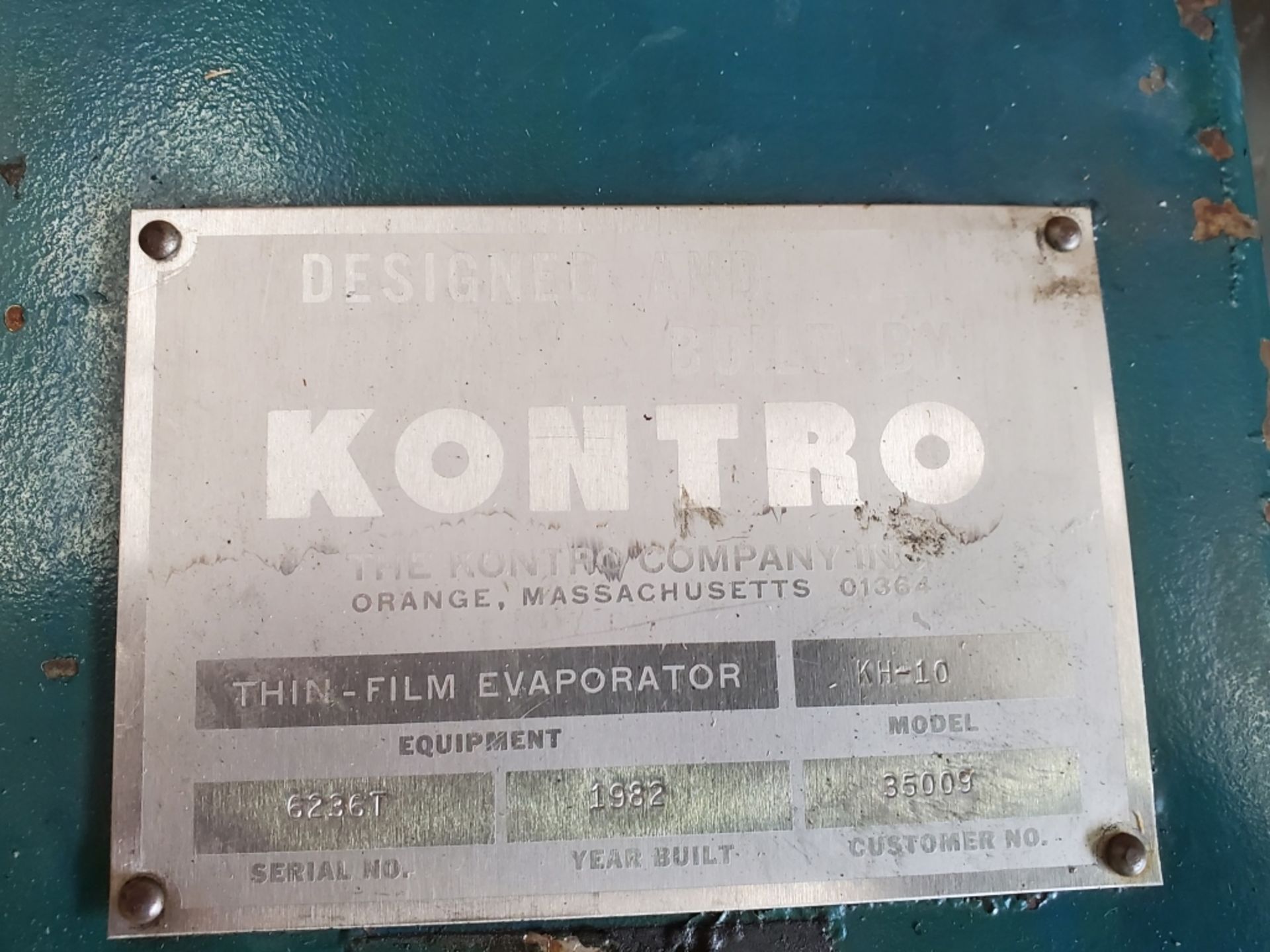 Kontro Company Model KH-10 Thin Film Evaporator - Bild 4 aus 4