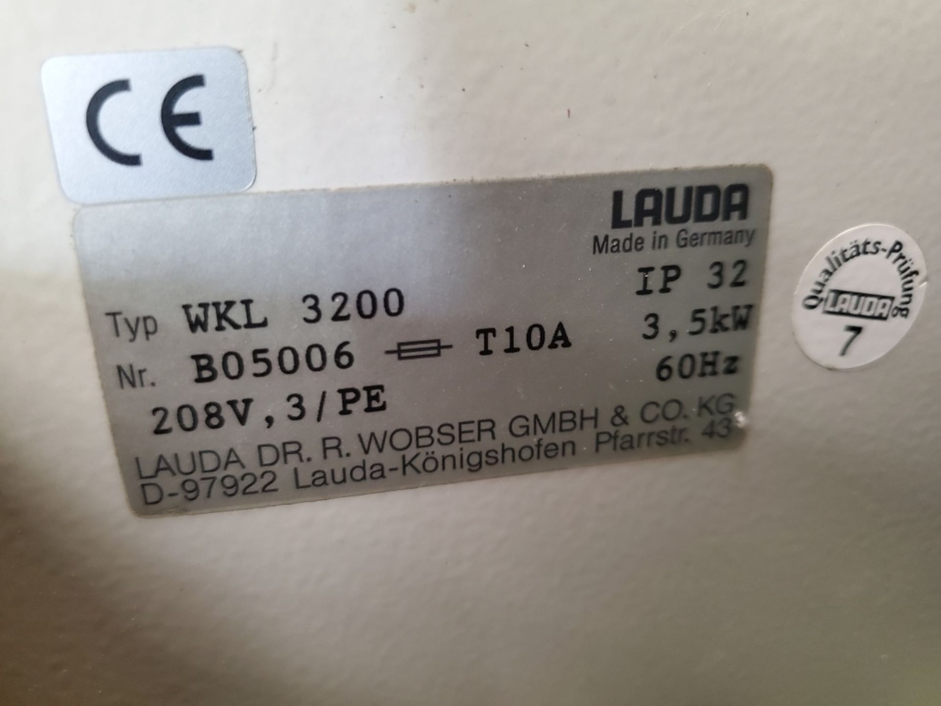 Lauda WKL 3200 Recirculating Chiller - Image 3 of 3