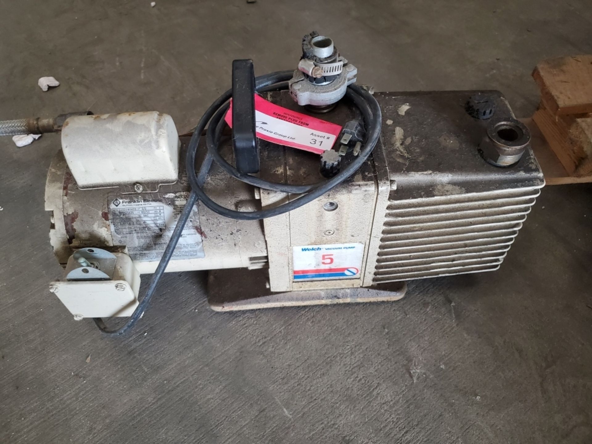 Welch #5 Vacuum Pump With .5HP Electric Motor