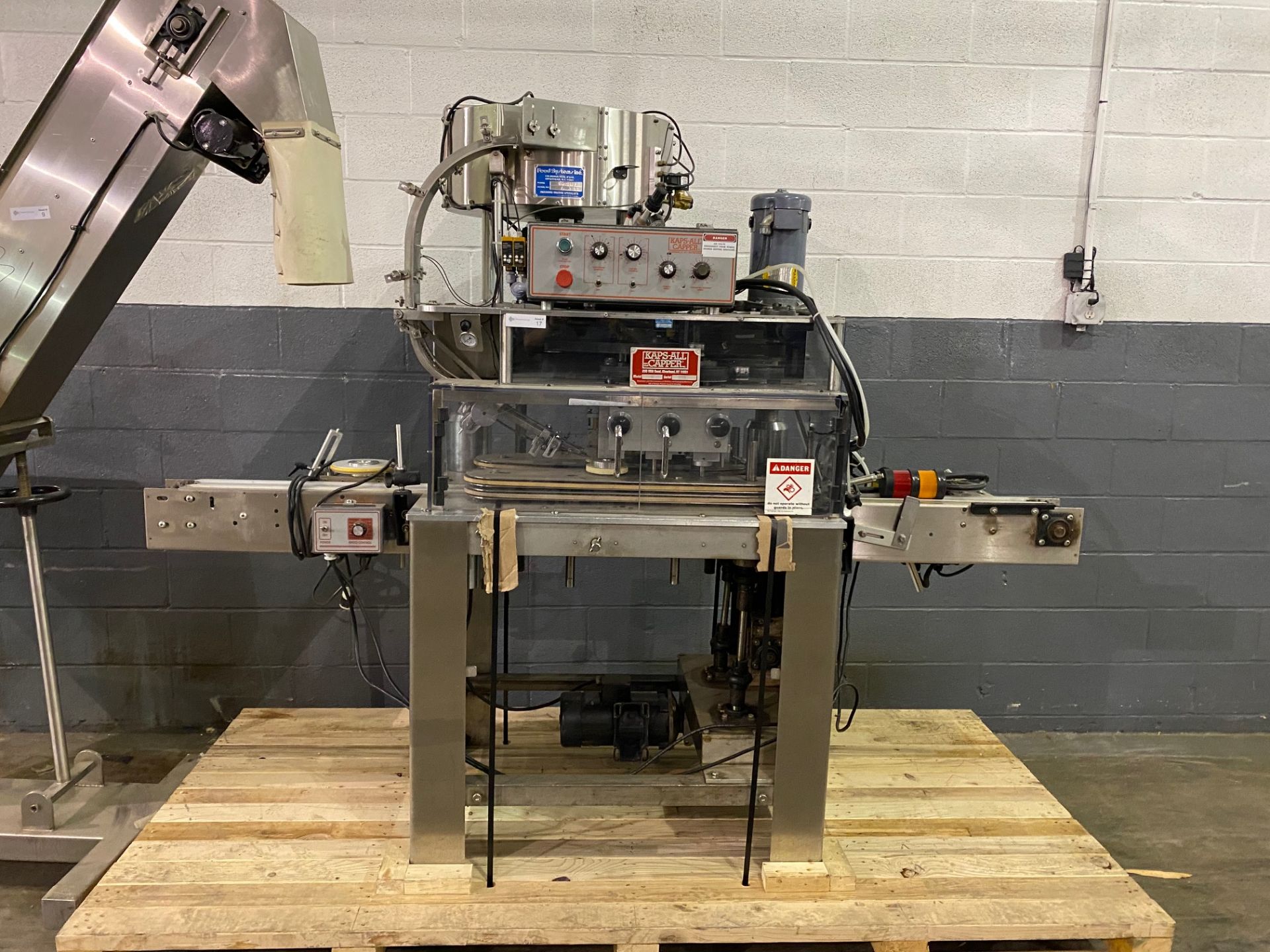 Kaps-All Packaging System Model A-2 Capper sn 32490 w/ Approx 24"" dia Laboratory Feeder Bowl w/ - Image 2 of 13