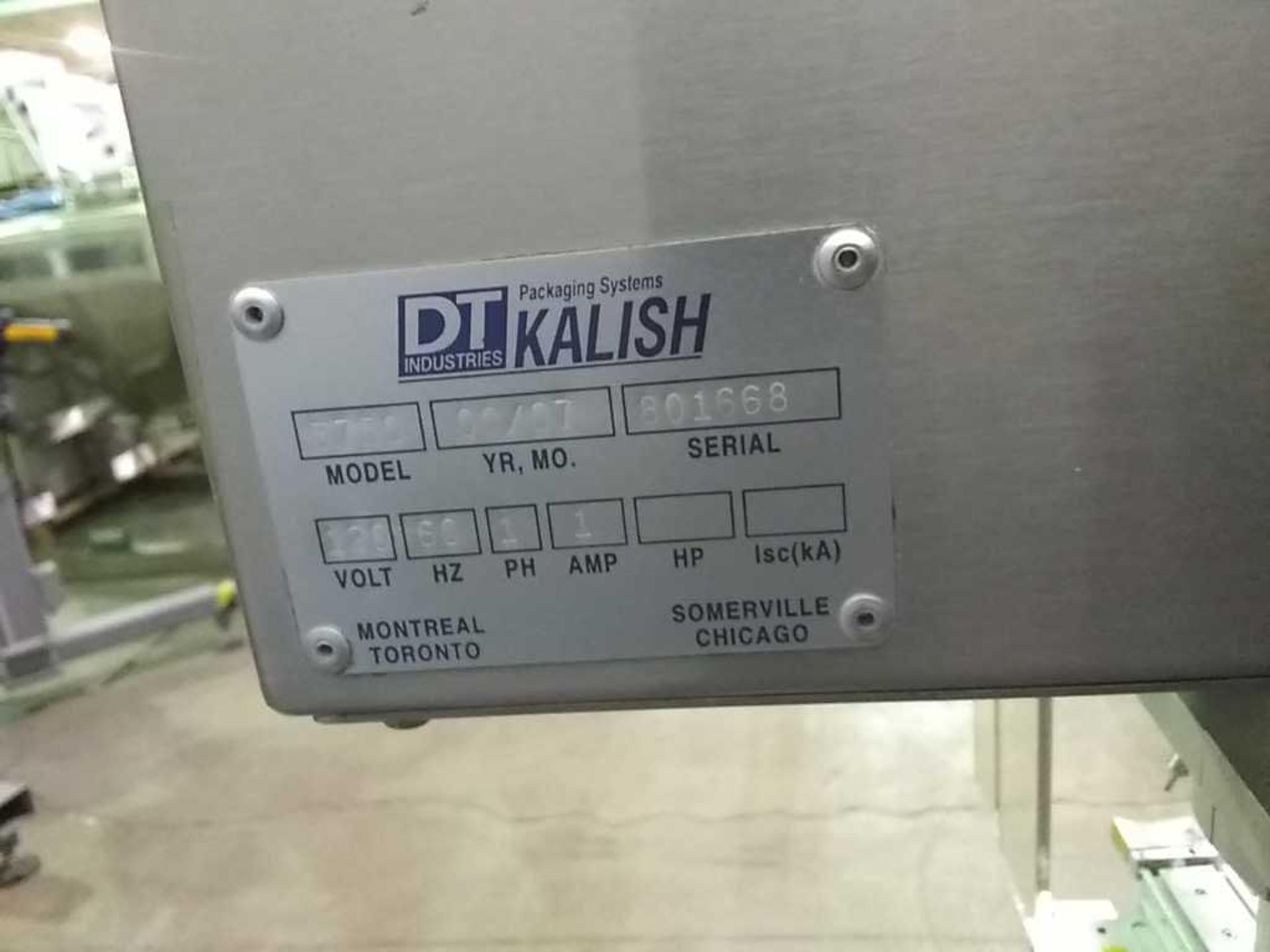 DT Industries Kalish Torqit Cap Retorque Model 5750 Mfd 7/2000 sn 801668, 120V, 1ph, 60Hz, Labeled - Image 4 of 4