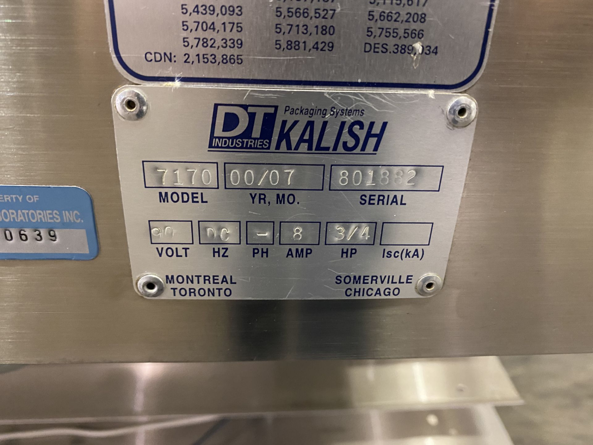 DT Industries Kalish 8005 sn 802010 (Swiftpack Automation Model S12P3PTS sn M2777/8), 120V,1ph, 60Hz - Image 20 of 23