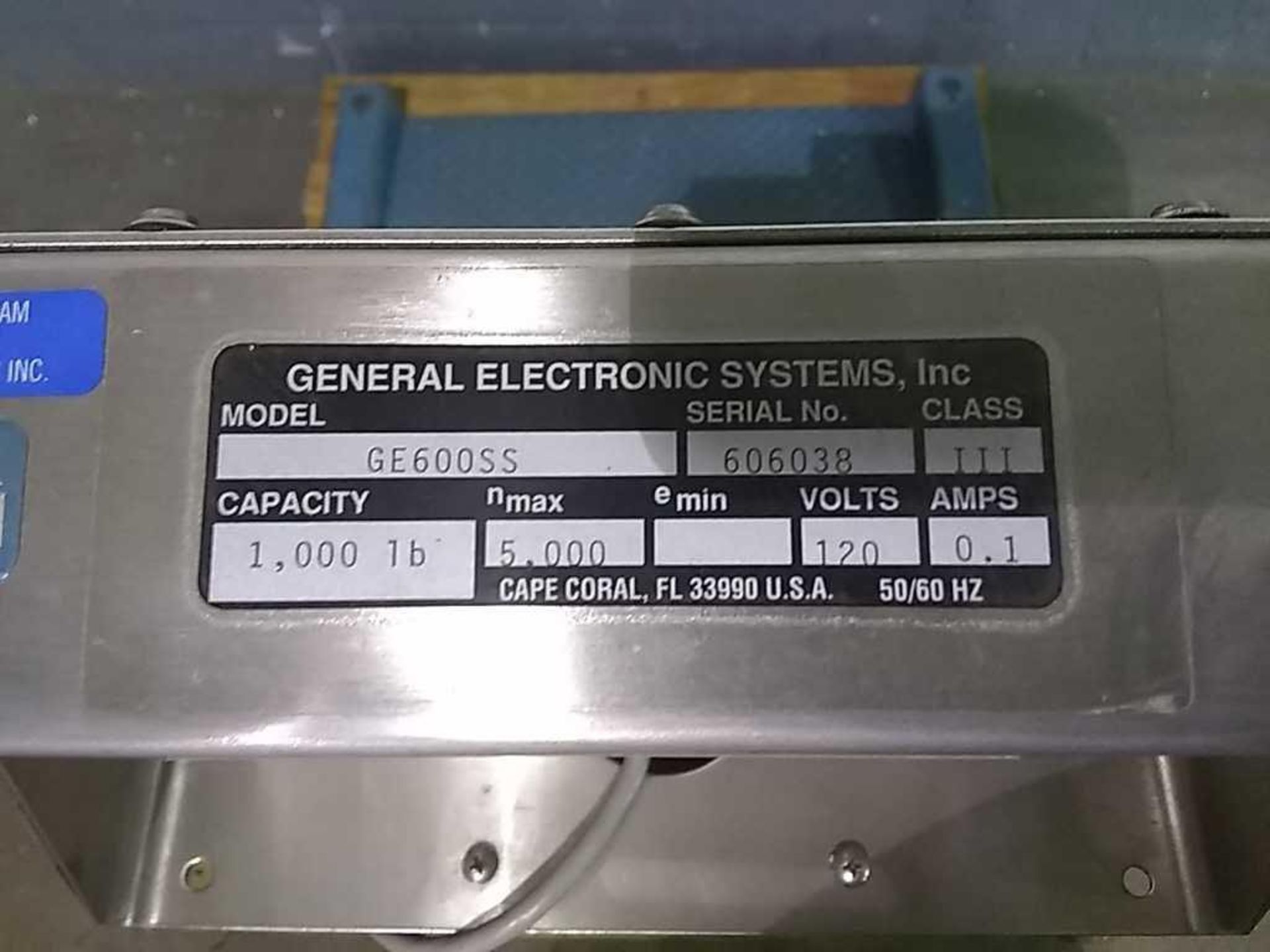 General Electronics Systems Drum Pro Model GE600SS 1000lb Capacity 30x30"" Digital Read Out - Image 3 of 4