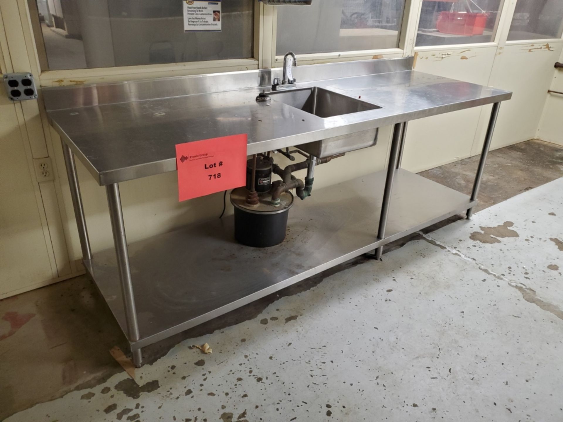 Stainless Steel Workbench w/ Associated Sink - Image 2 of 2