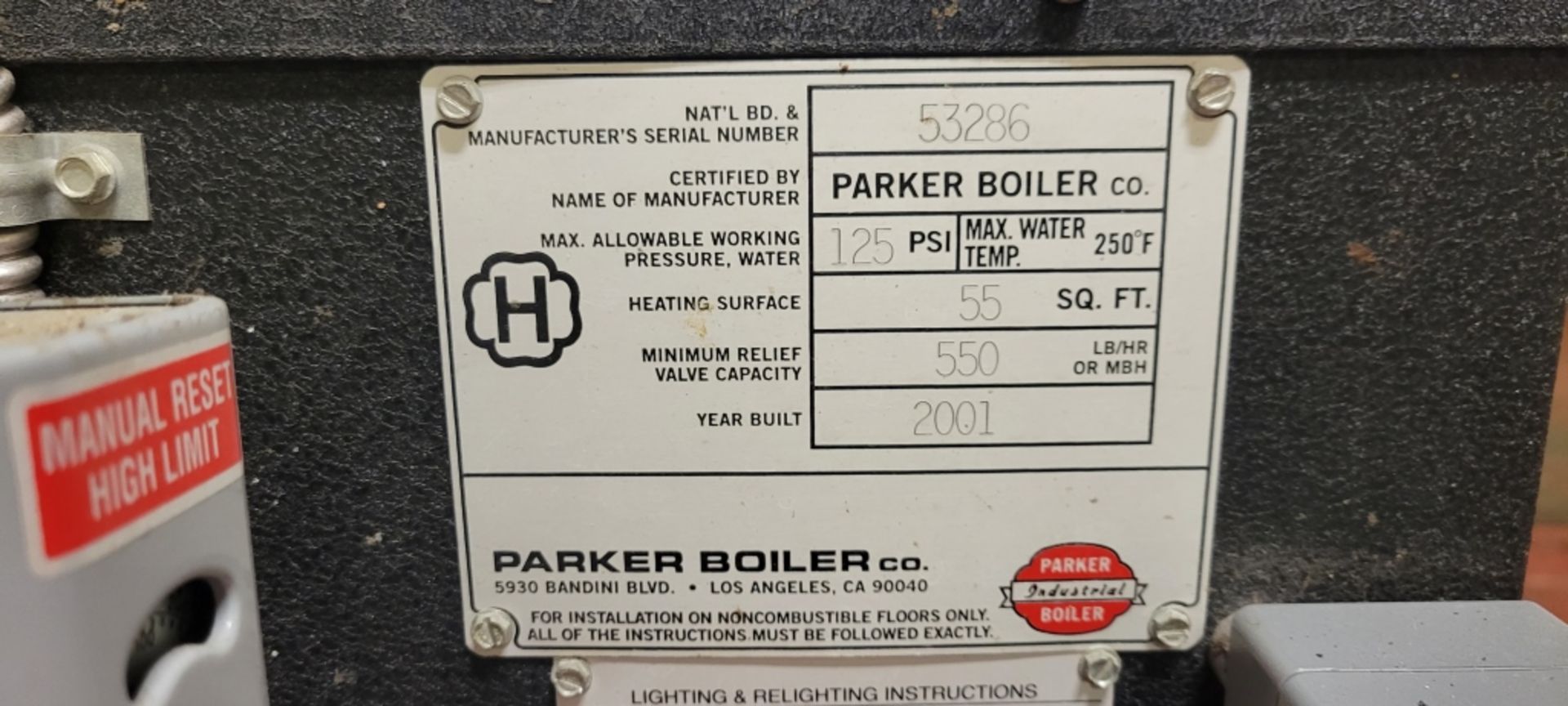 Parker Industrial Boiler Water Heater - Image 3 of 4