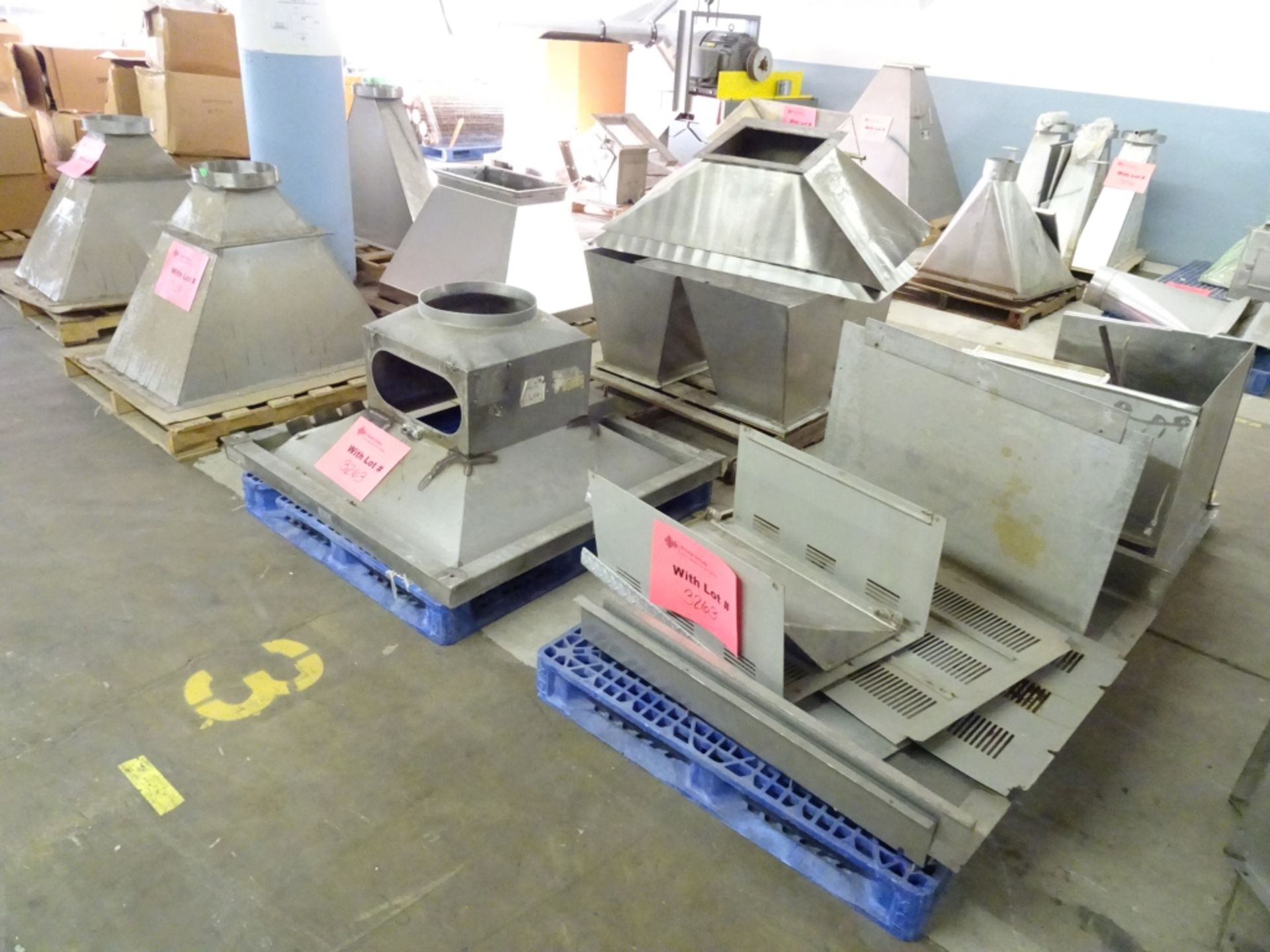 (8) Pallets of Misc. Material Feed Hoppers, Panels