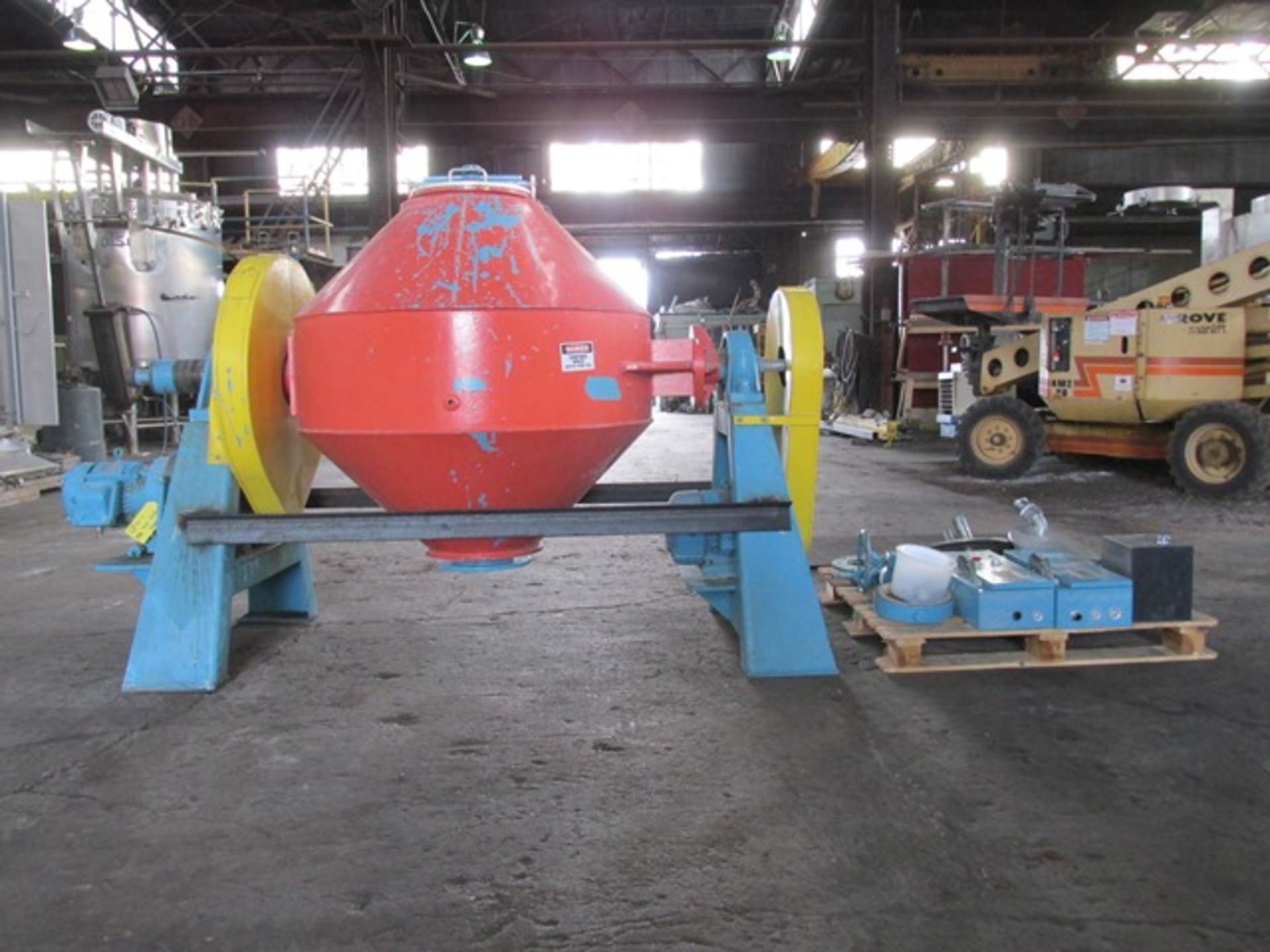 Paul O. Abbe Rota-Cone Vacuum Dryer. Approximate 20 cubic feet working capacity, stainless steel on