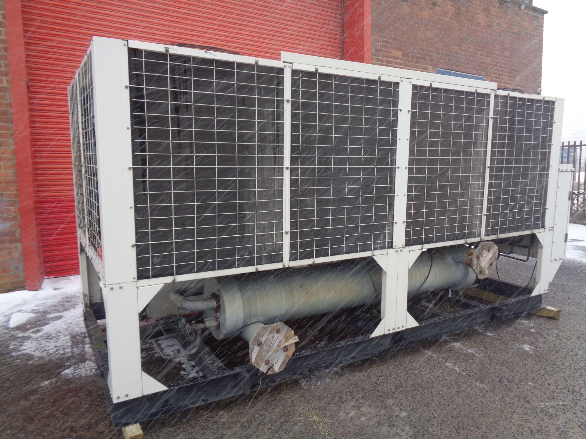 Hitachi ""H Series"" air cooled chiller model RCUG 150AHYZ1. 103 tons. New 2011. Chiller utilizes