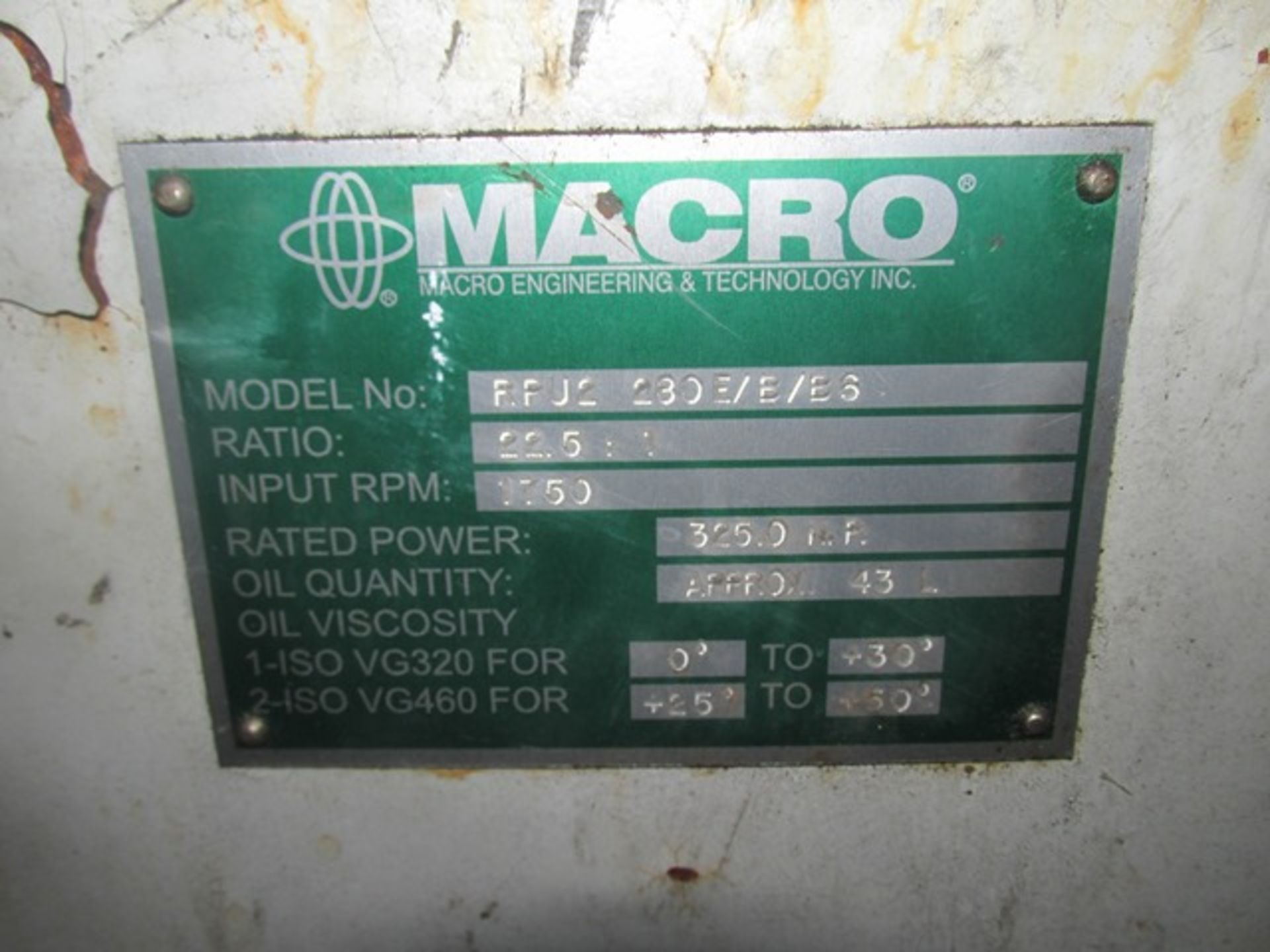 Macroplast Extrusion Tecnology 3" extruder, model ME-2-45026A1S-080-AC200V5, 36:1 L/D, electrically - Image 8 of 14