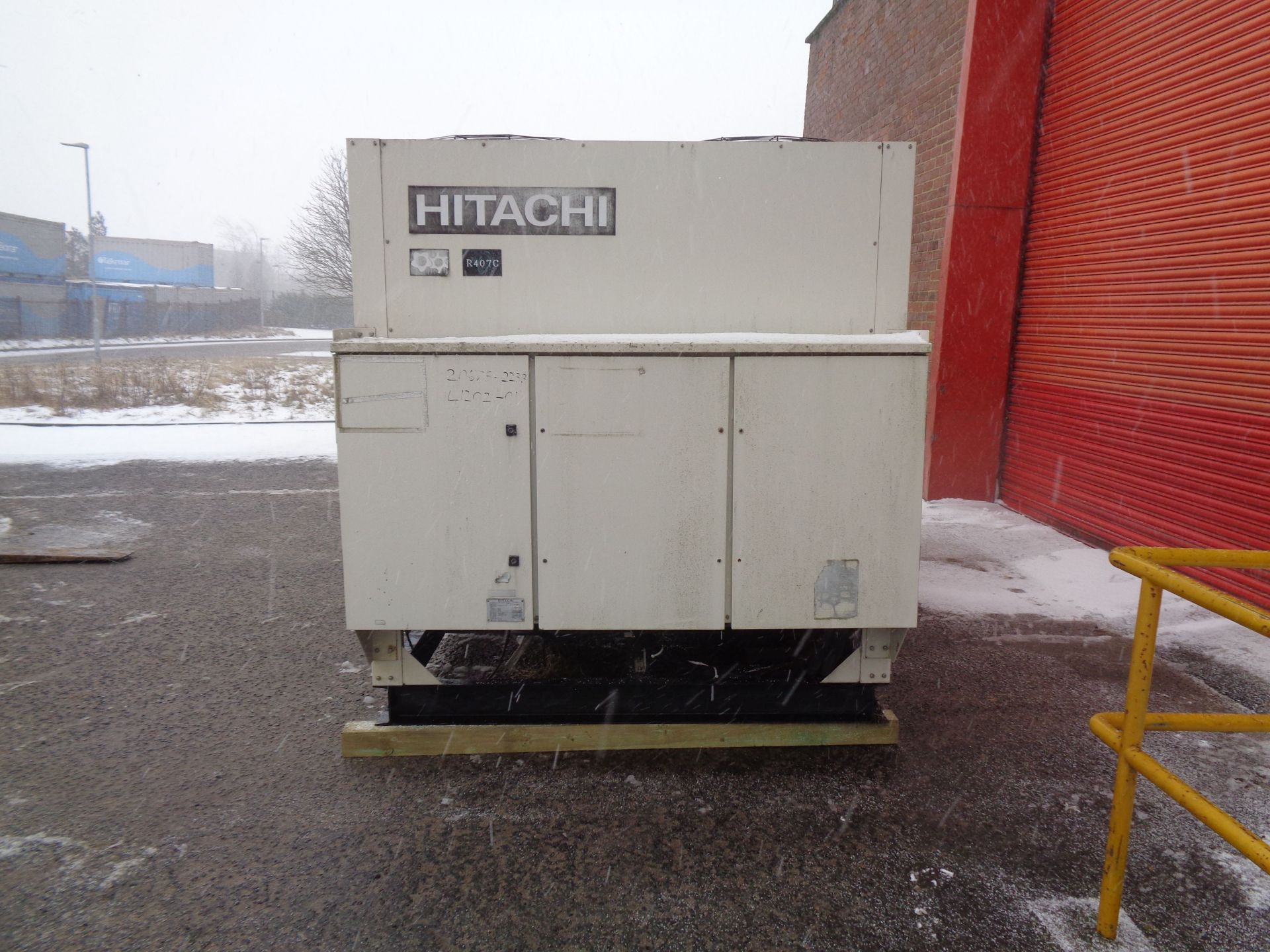 Hitachi ""H Series"" air cooled chiller model RCUG 150AHYZ1. 103 tons. New 2011. Chiller utilizes - Image 2 of 9