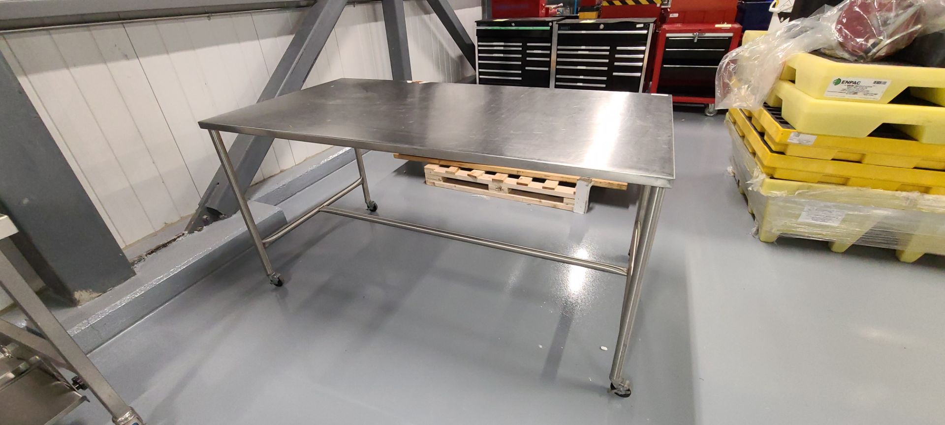 Stainless Steel Table w/ Casters - Image 2 of 10