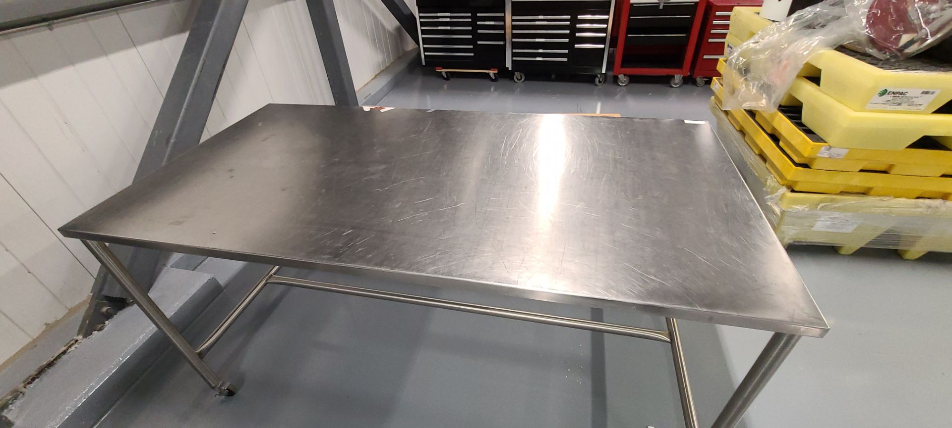 Stainless Steel Table w/ Casters - Image 3 of 10