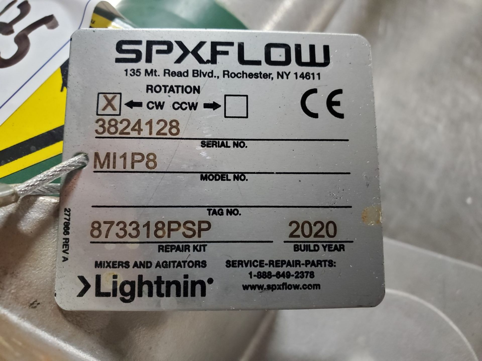 Lightnin SPXFLOW Pneumatic Agitator, Model MI1P8 - Image 3 of 3
