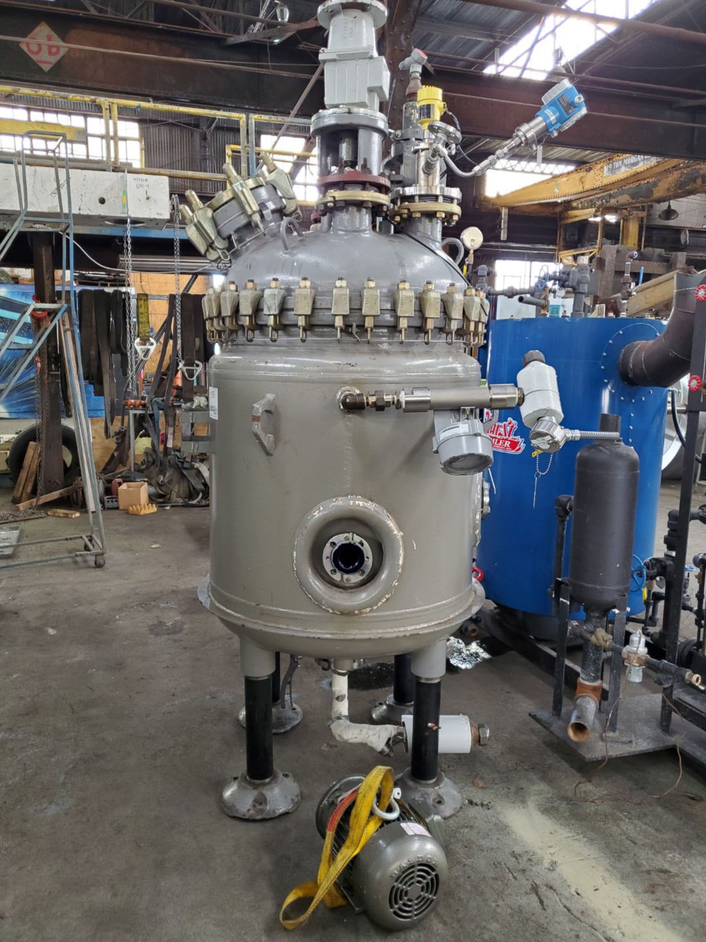 100 Gal Dedietrich Glass lined Reactor, 150/150#