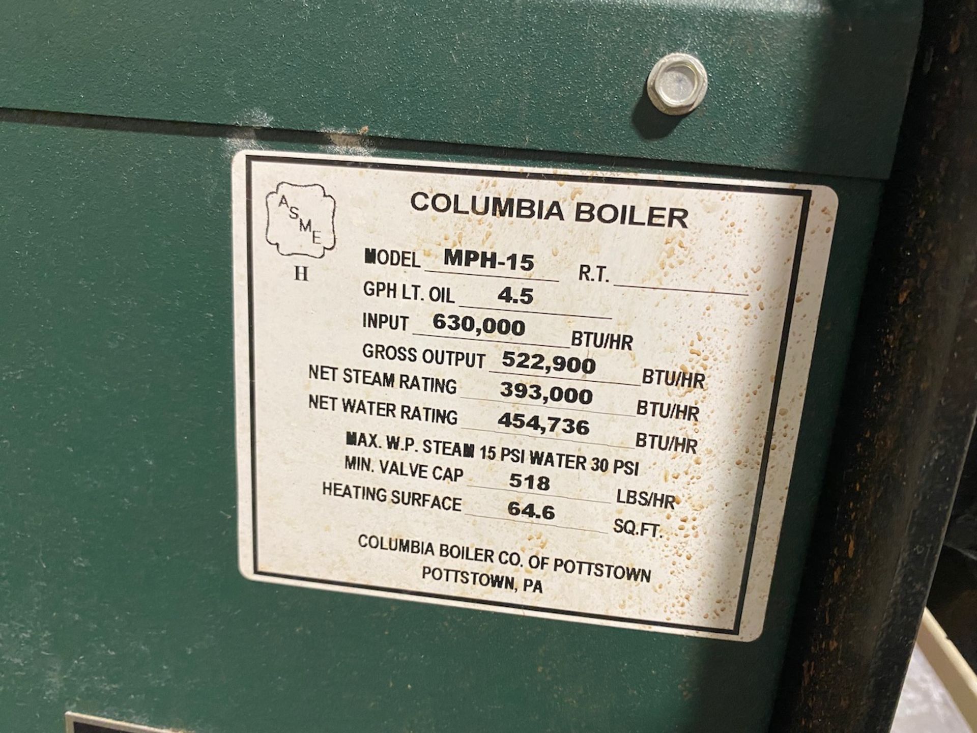 Columbia MPH-15 Boiler - Image 18 of 18