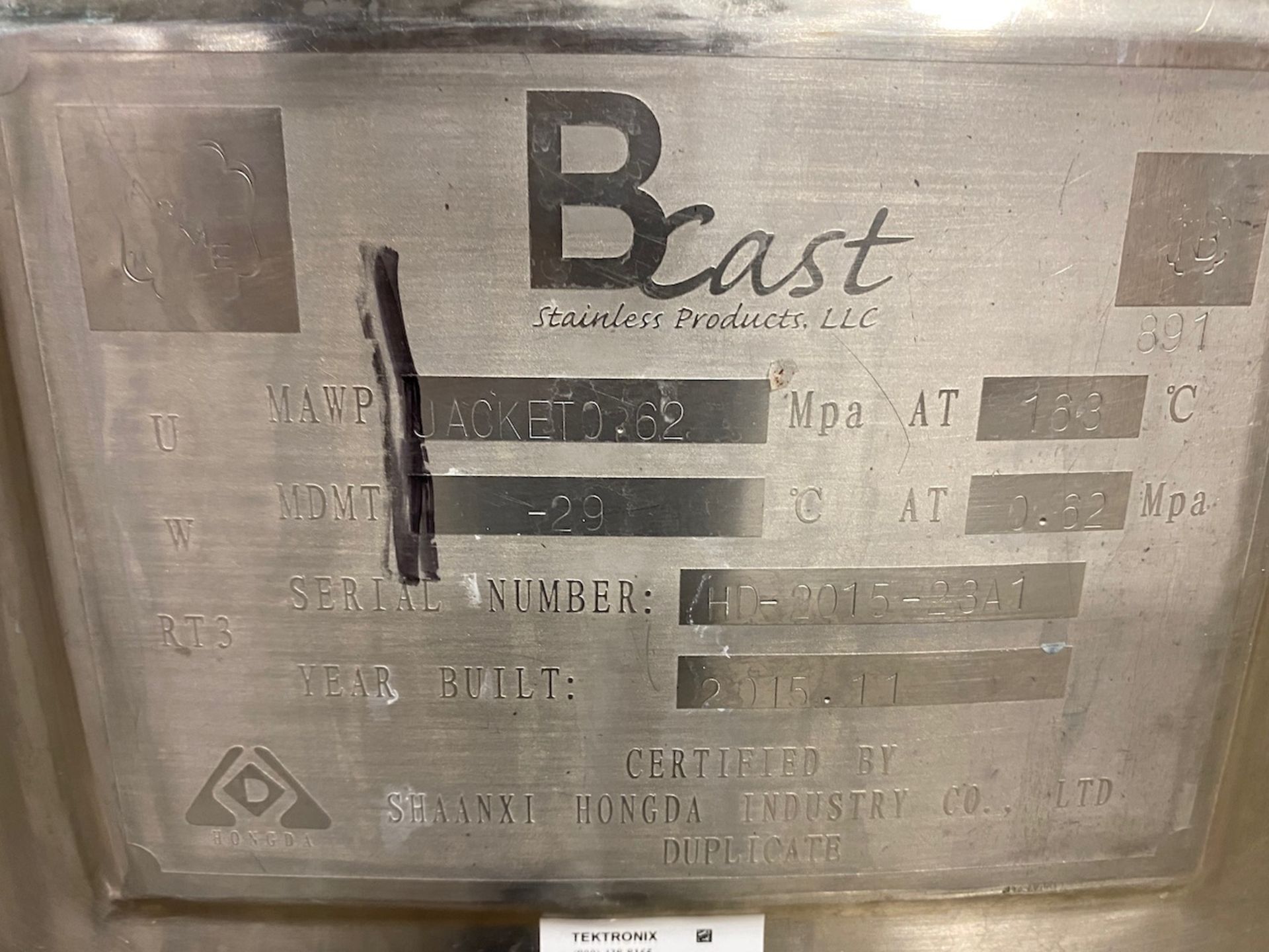 Bcast Stainless Products Jacketed Tank - Image 2 of 8