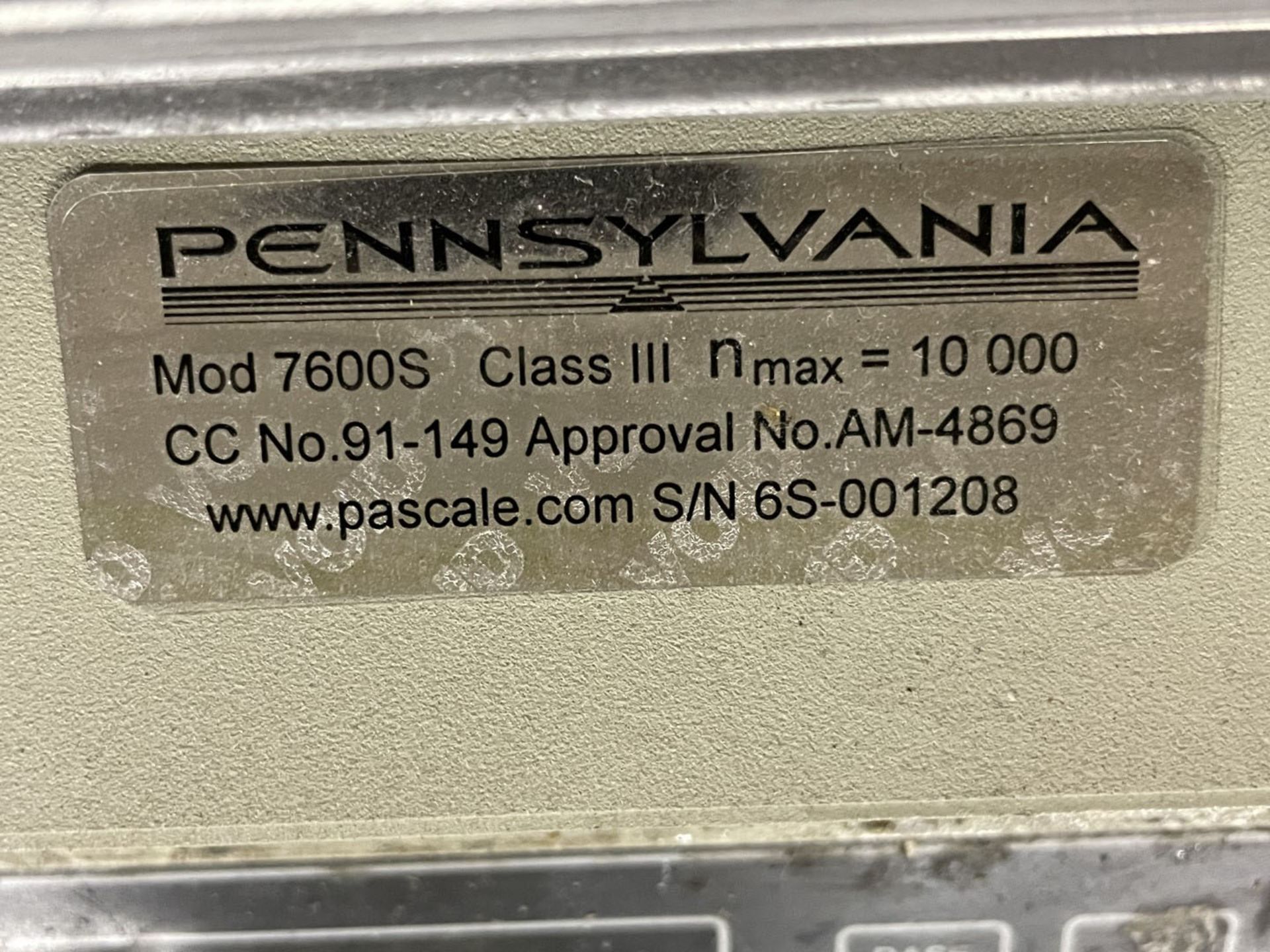 Pennsylvania Platform Scale, Model 7600S, 50 lb capacity. - Image 2 of 3