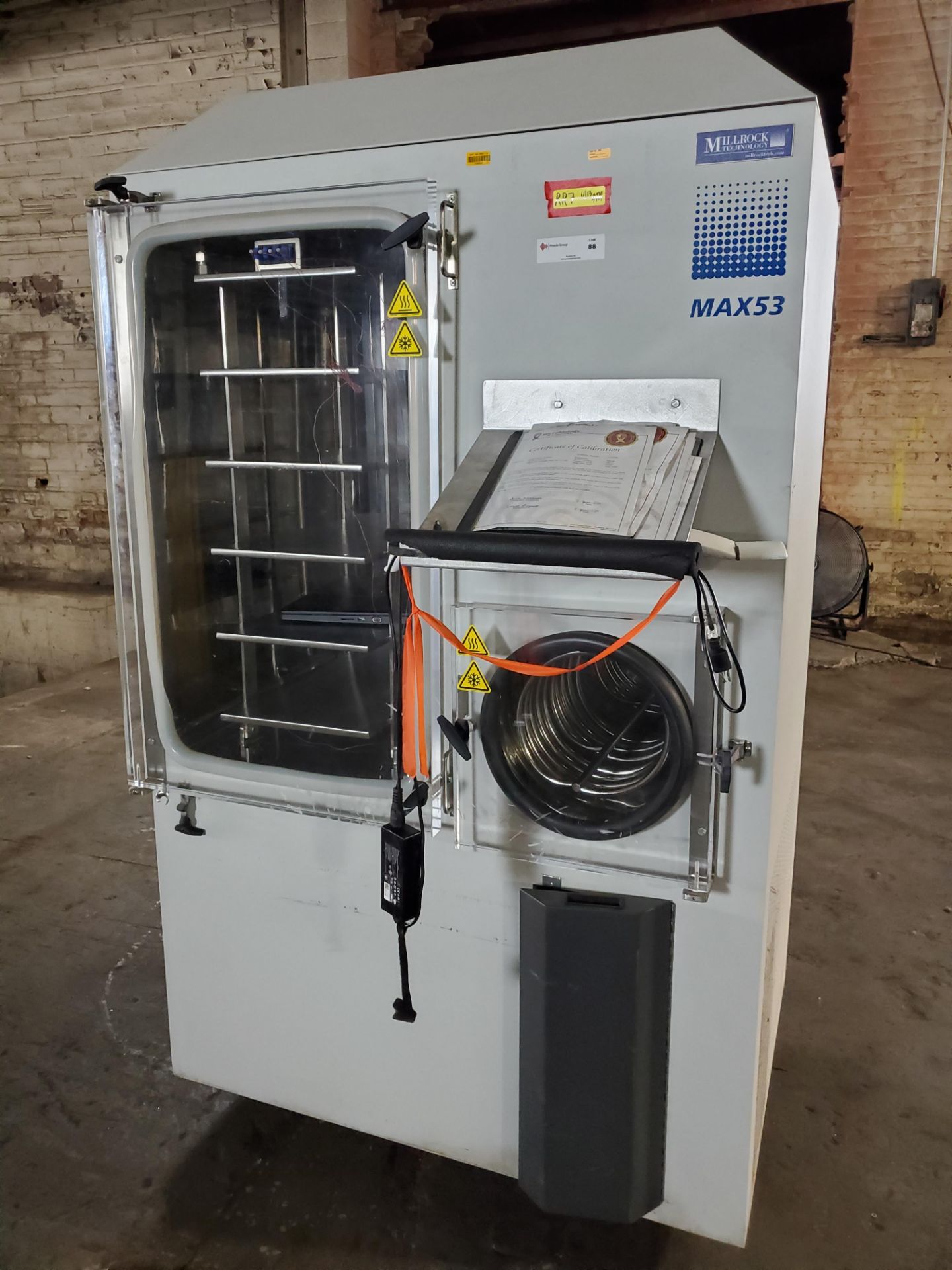 Millrock Technology Freeze Dryer, model Max53, with (5) shelf chamber .