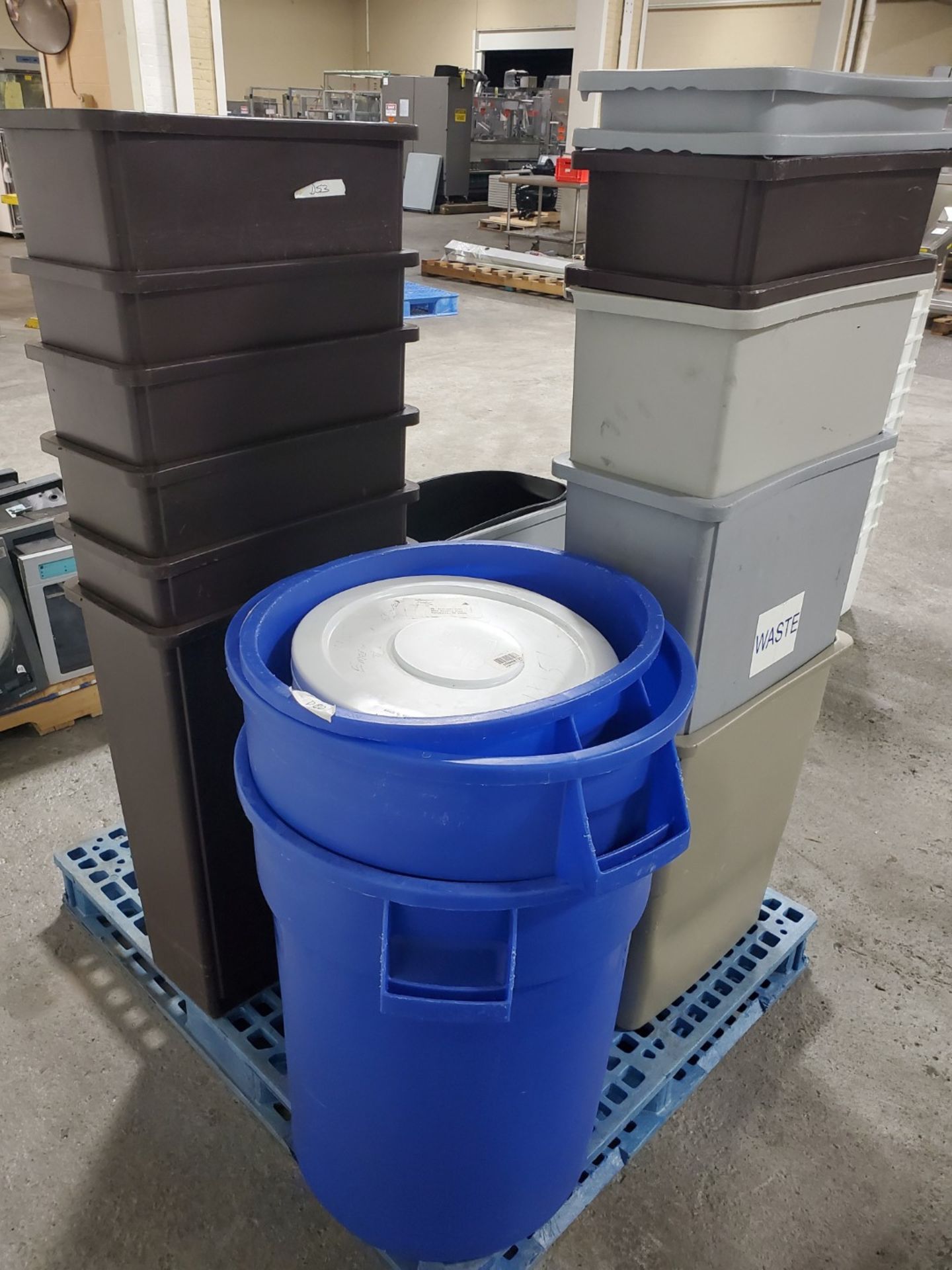 Lot of (7) Plastic Waste Bins - Image 2 of 2