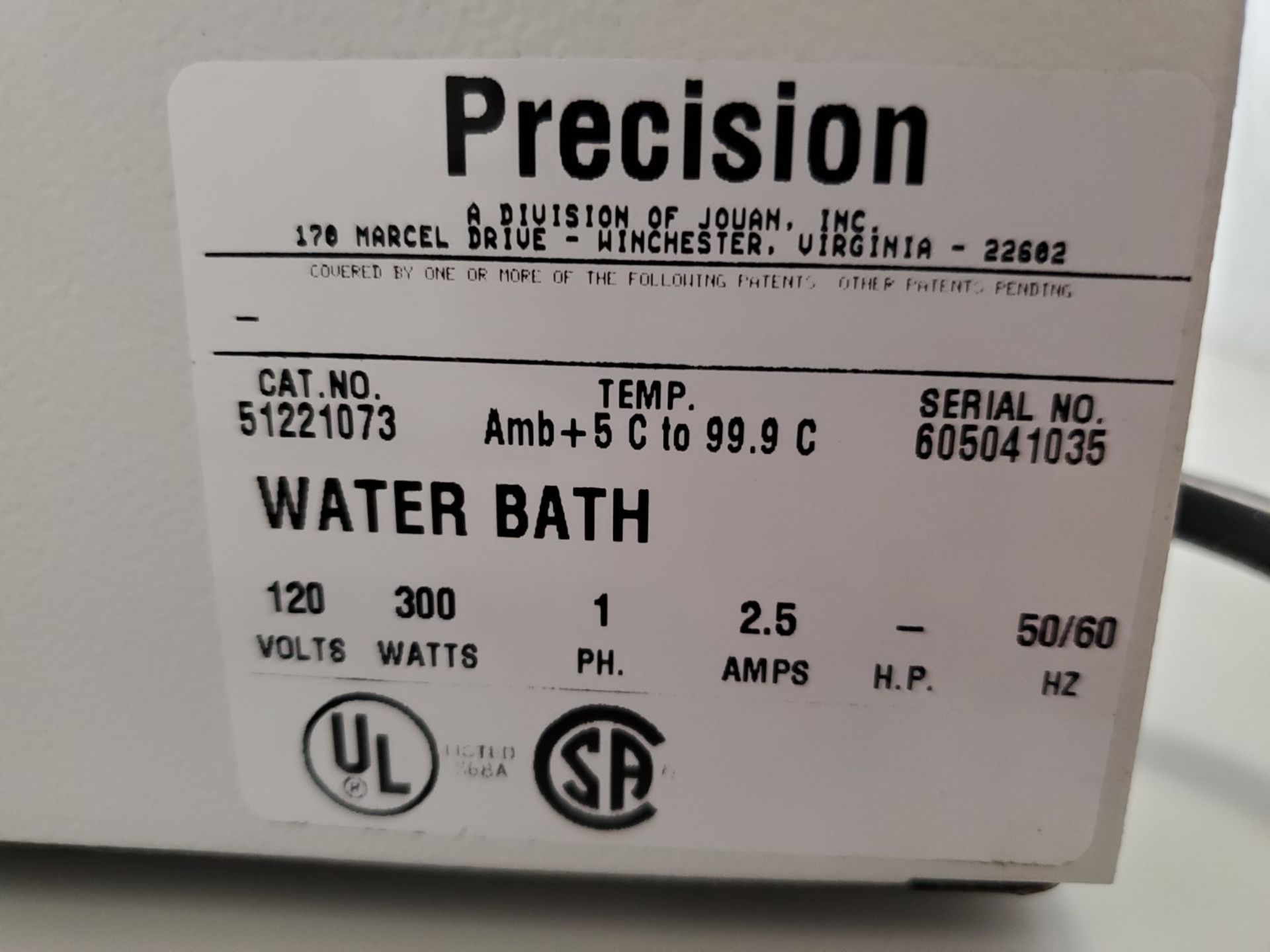 Precision 180 series water bath, 300 watt, 99.9 C max temp. - Image 4 of 4