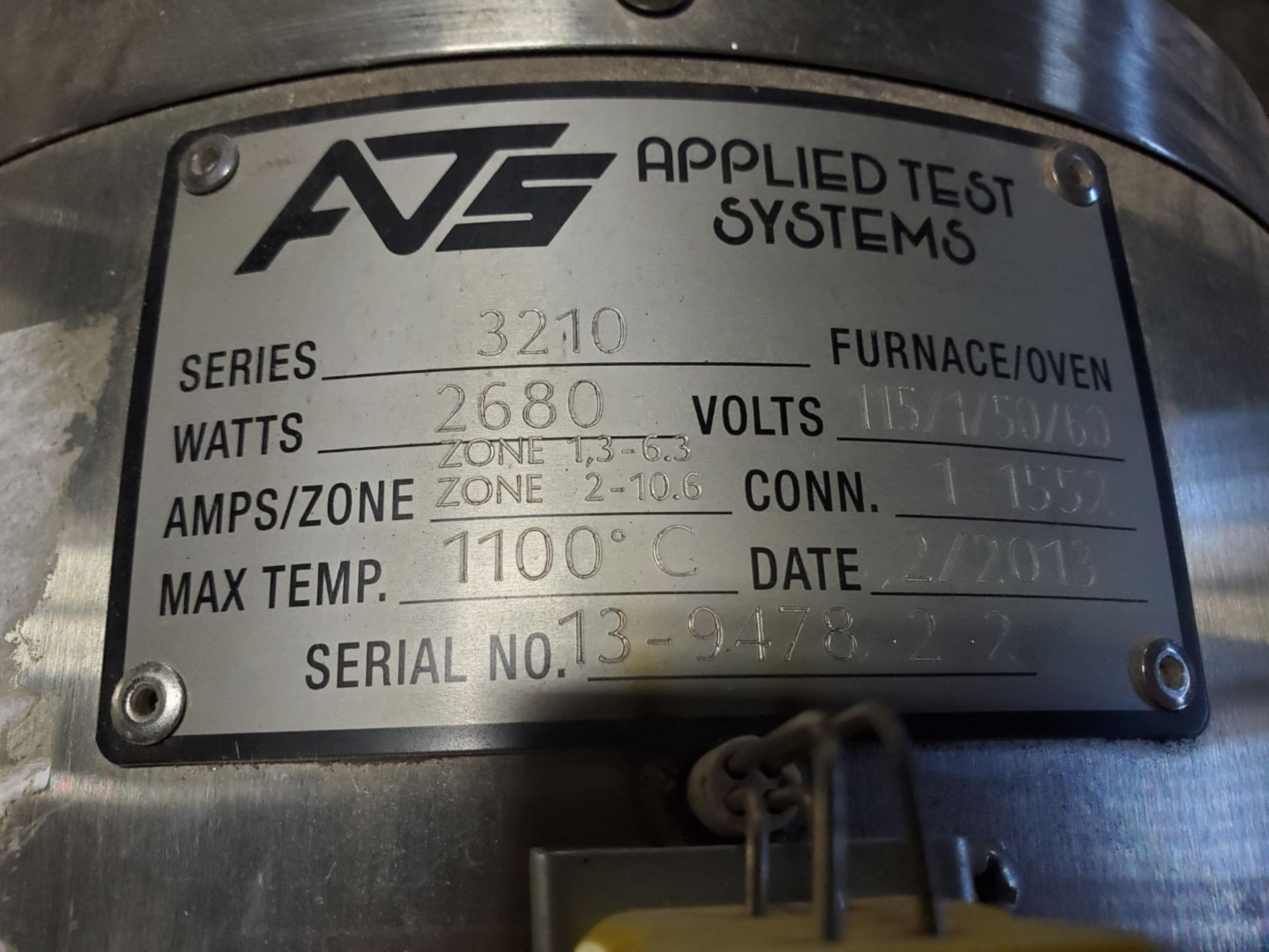Applied Test Systems (ATS) Furnace, Series: 3210, Watts: 2680; Max temp: 1100C - Image 5 of 5