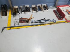 Box Lot Of Various Tools Including Hammers, Screw Drivers, Nut Drivers, Various Sized Pry Bars