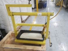 Custom Extruder Cleanout Stand With Lifting Bar and Material Collection / Dumping Station