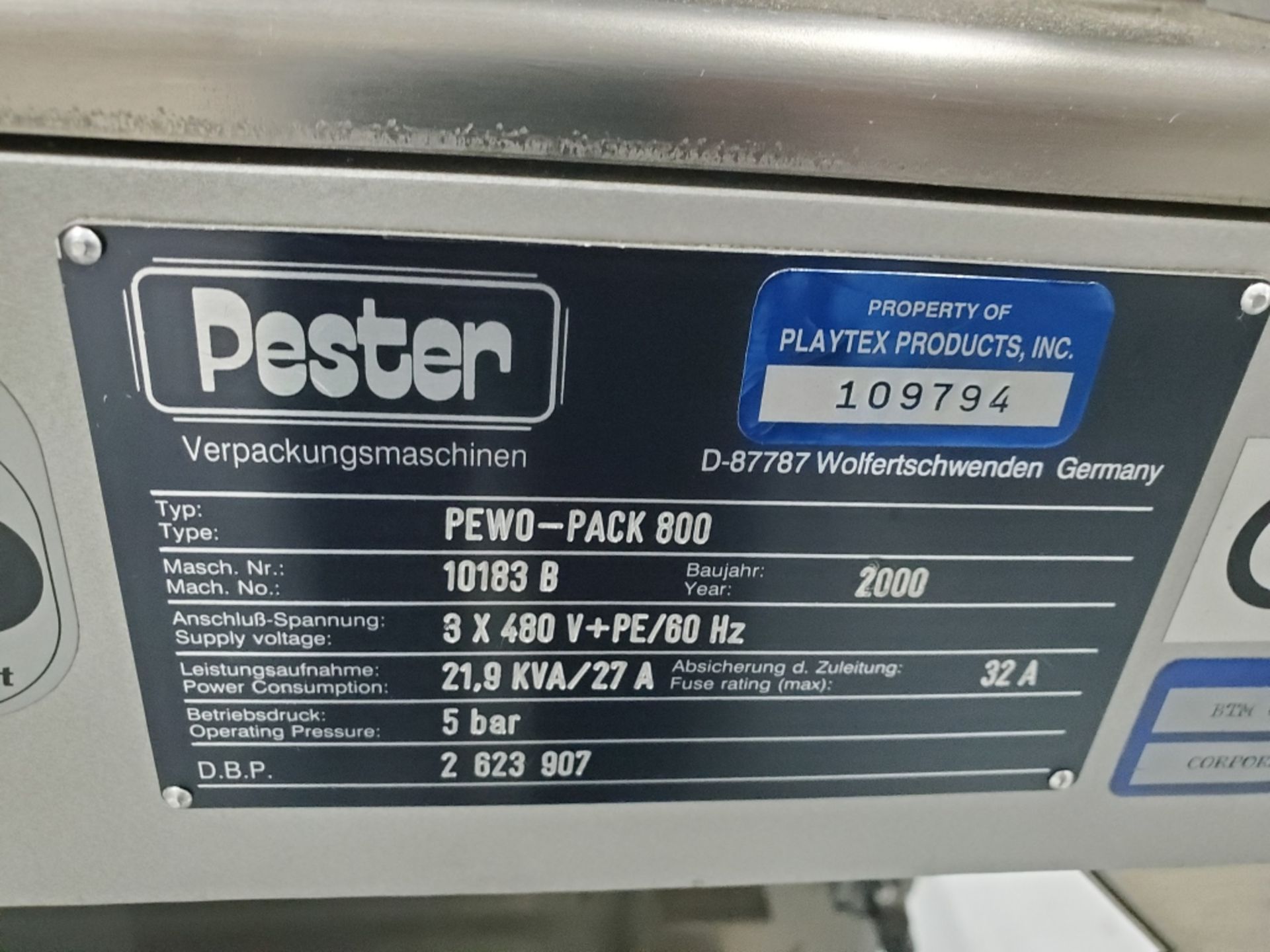 Pester PEWO-PACK 800 Bundling / Multipack Shrink Wrap Packaging Line sn 10183B 480V, 3ph, 60Hz - Image 7 of 7