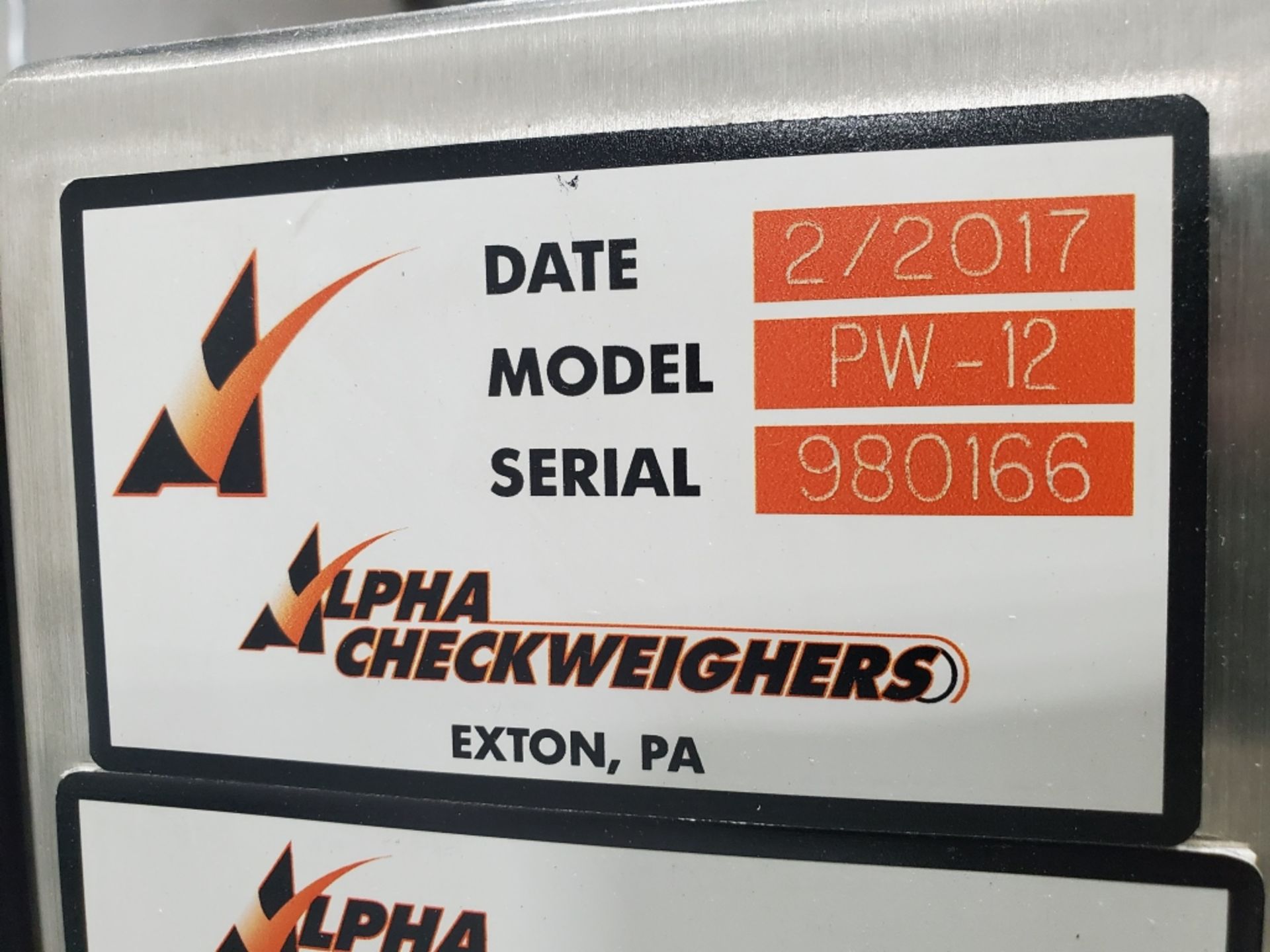 All-Fill Alpha CheckWeighers Model CW-10 Check Weigher sn 195169 - Image 2 of 4