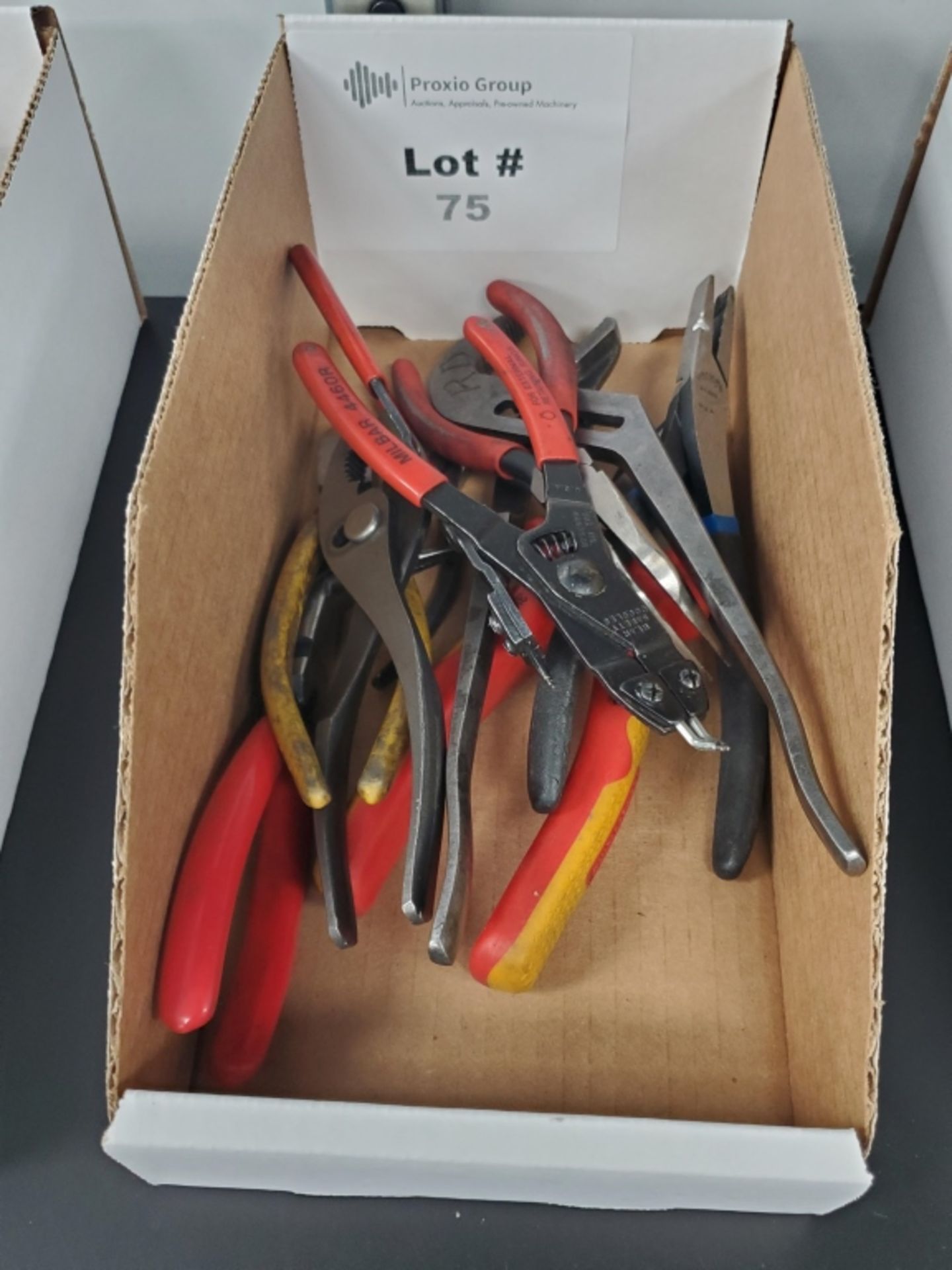 Lot Box Of Misc Dykes, Pliers, O-ring Pliers, Cutters and More