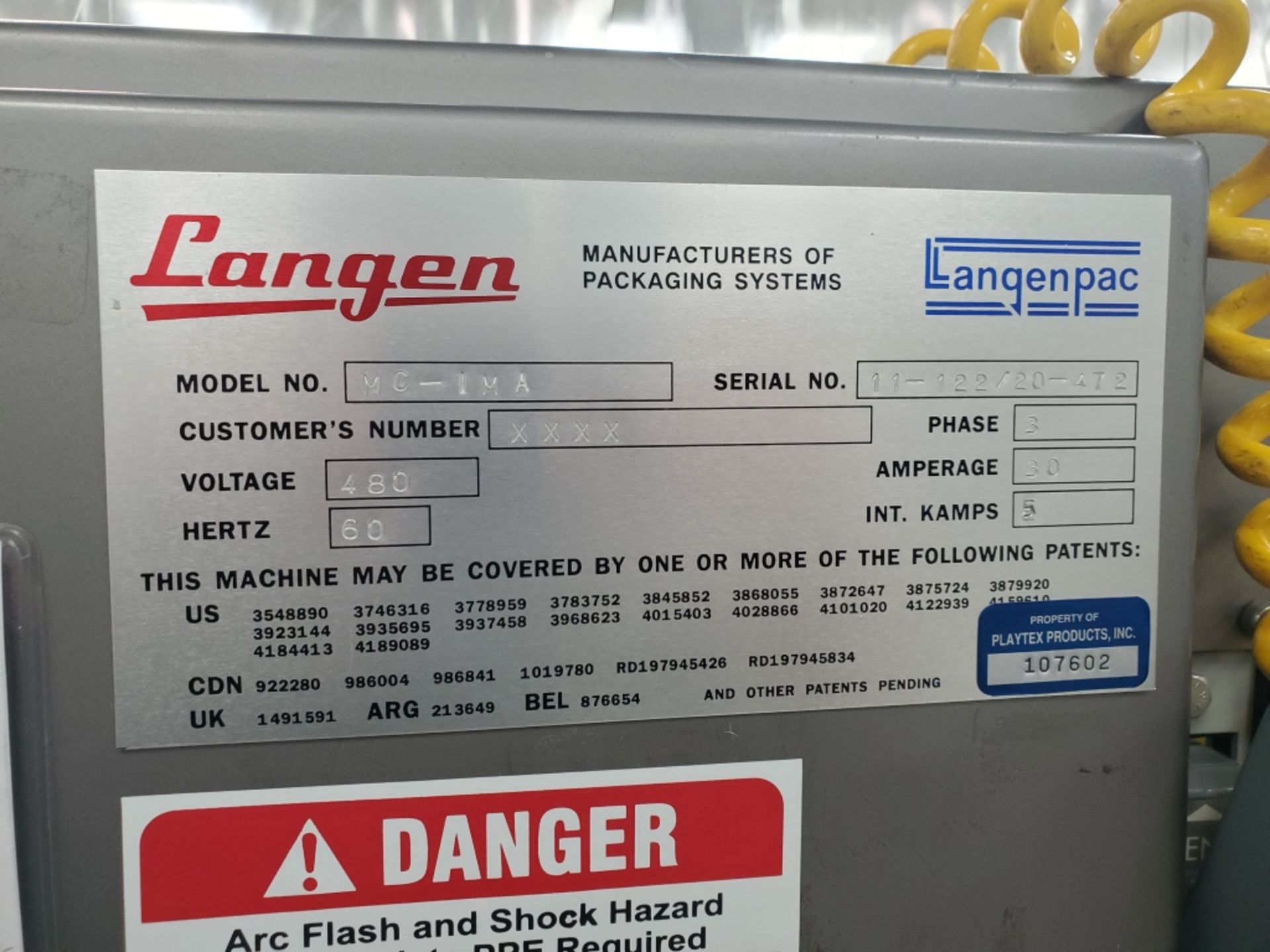 Langen Model MC-IMA Horizontal Cartoner 480V, 3ph, 60Hz w/ Nordson Hot Glue System - Image 10 of 10