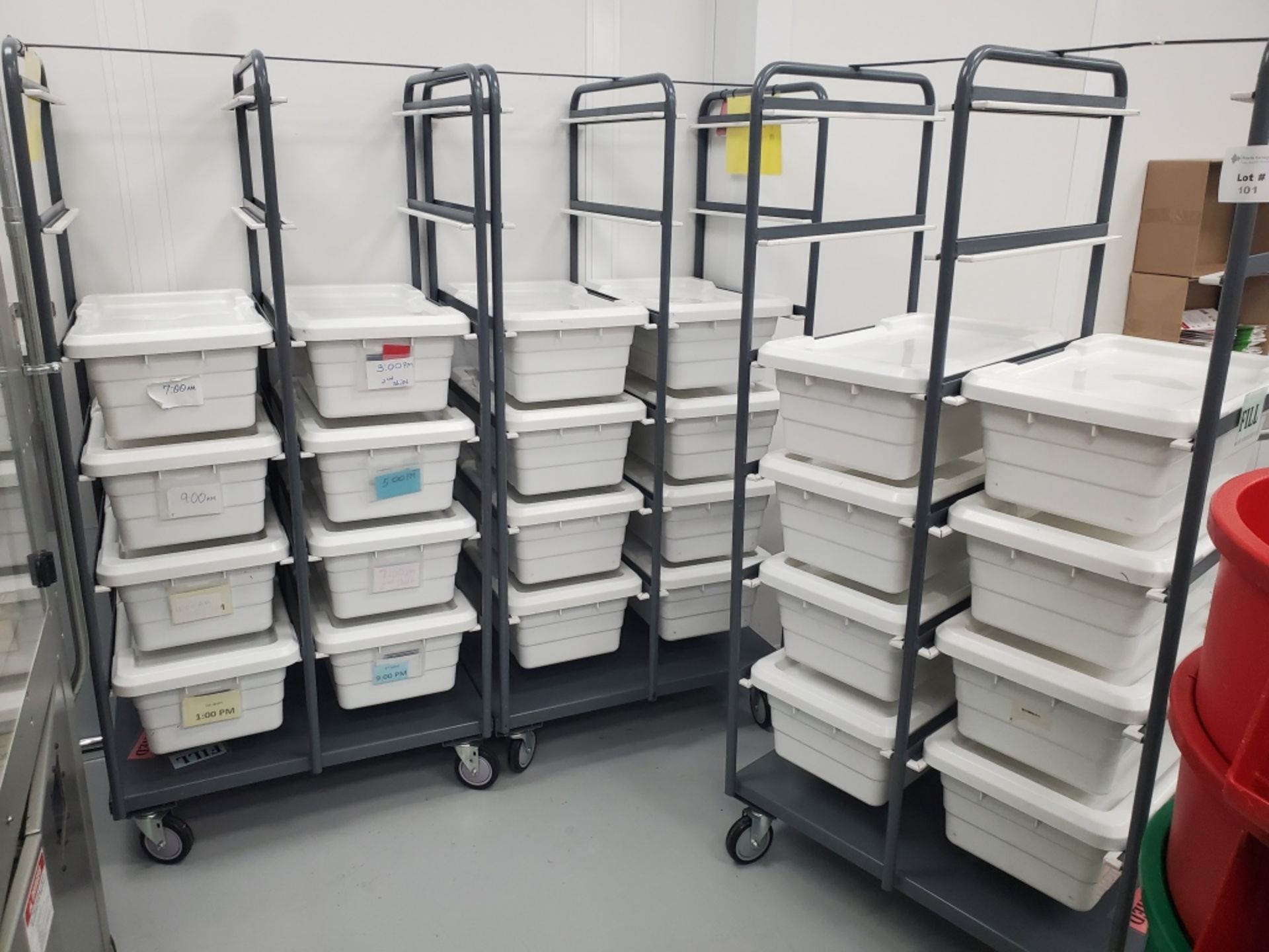 (3) 12-Position Tote Carts