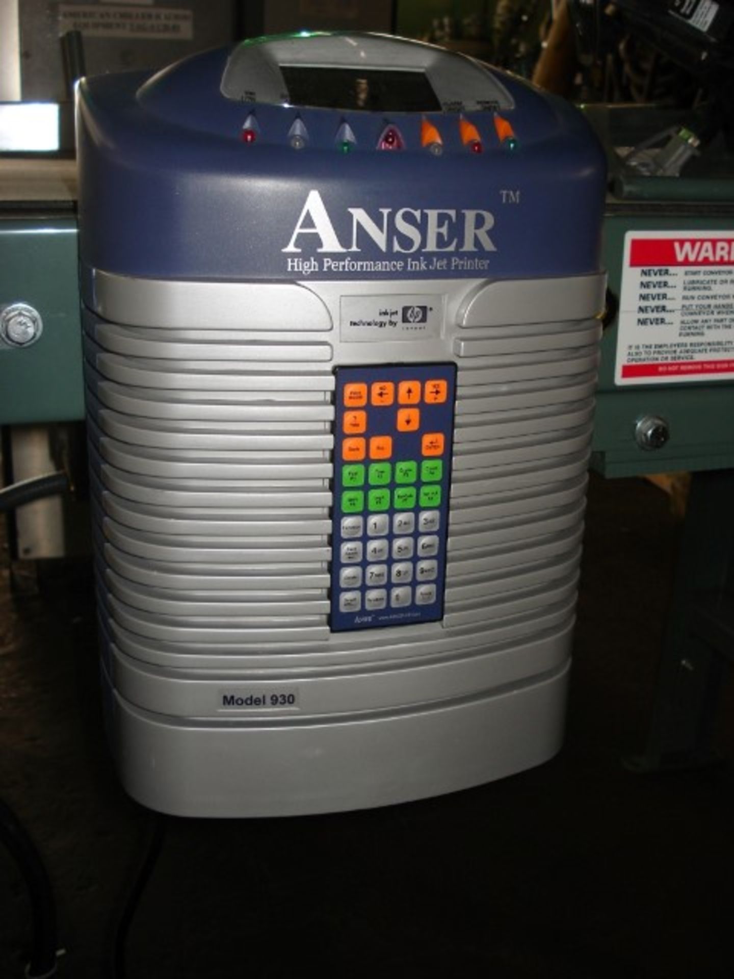 Anser printer, model 930, mounted on Hytrol belt conveyor - Image 2 of 5