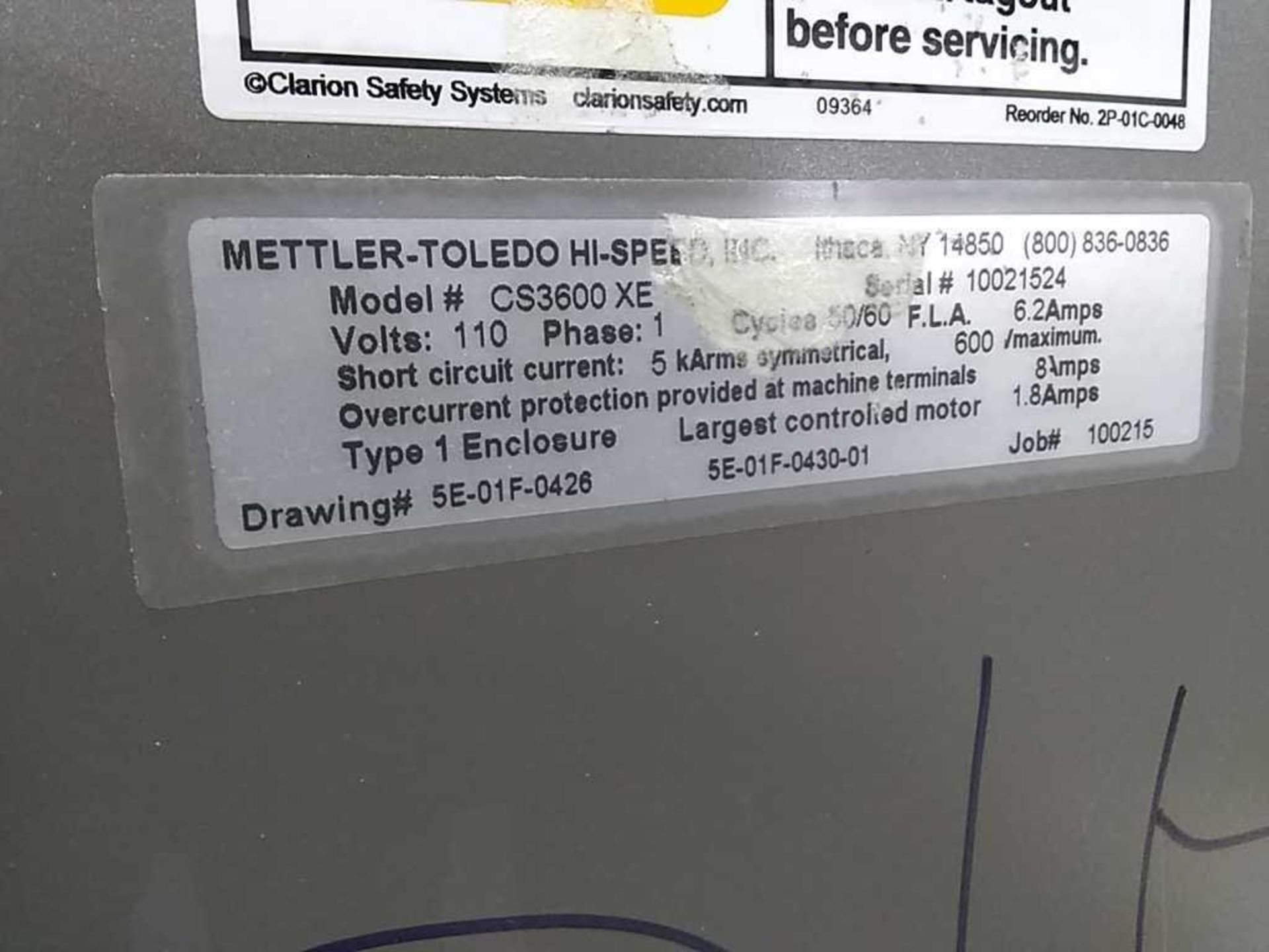 Mettler Toledo Hi-Speed Series 30" x 12" Inline Conveyer Systems - Image 7 of 8