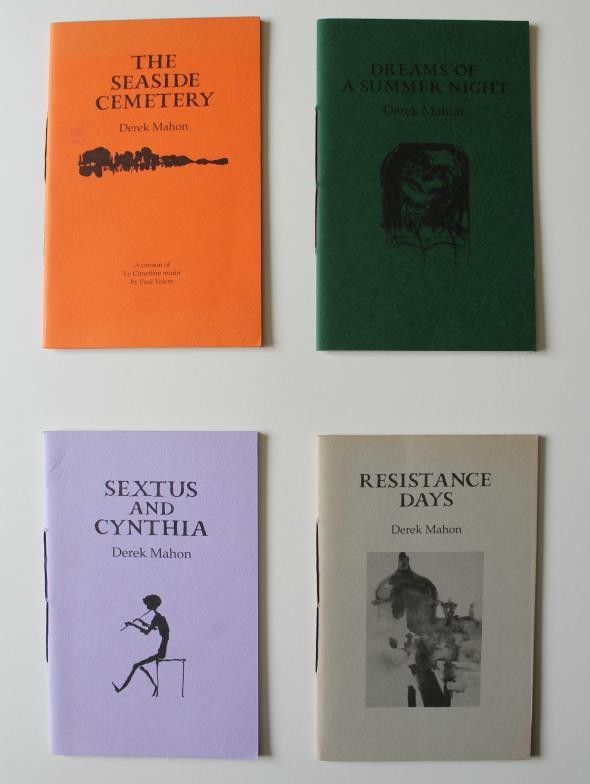 Derek Mahon: signed first editions  The Seaside Cemetry, Dreams of a Summer Night, Sextus & Cynthia,